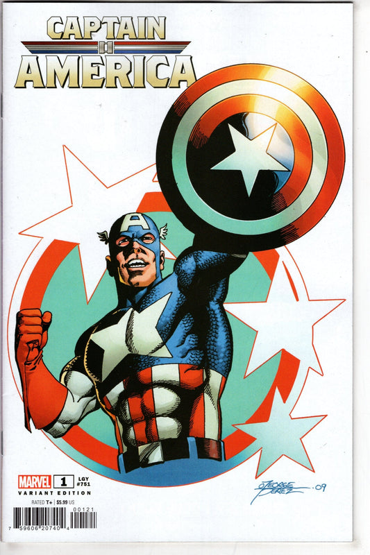 MARVEL PRH COMIC BOOK CAPTAIN AMERICA #1 GEORGE PEREZ VAR