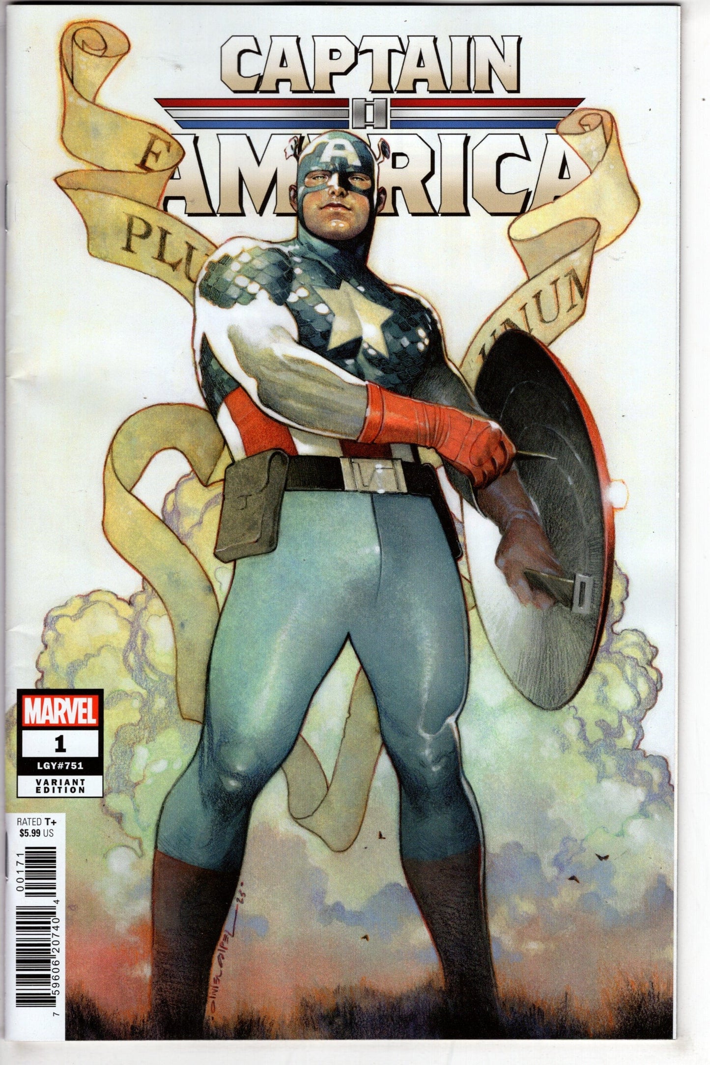 MARVEL PRH COMIC BOOK CAPTAIN AMERICA #1 OLIVIER COIPEL VAR