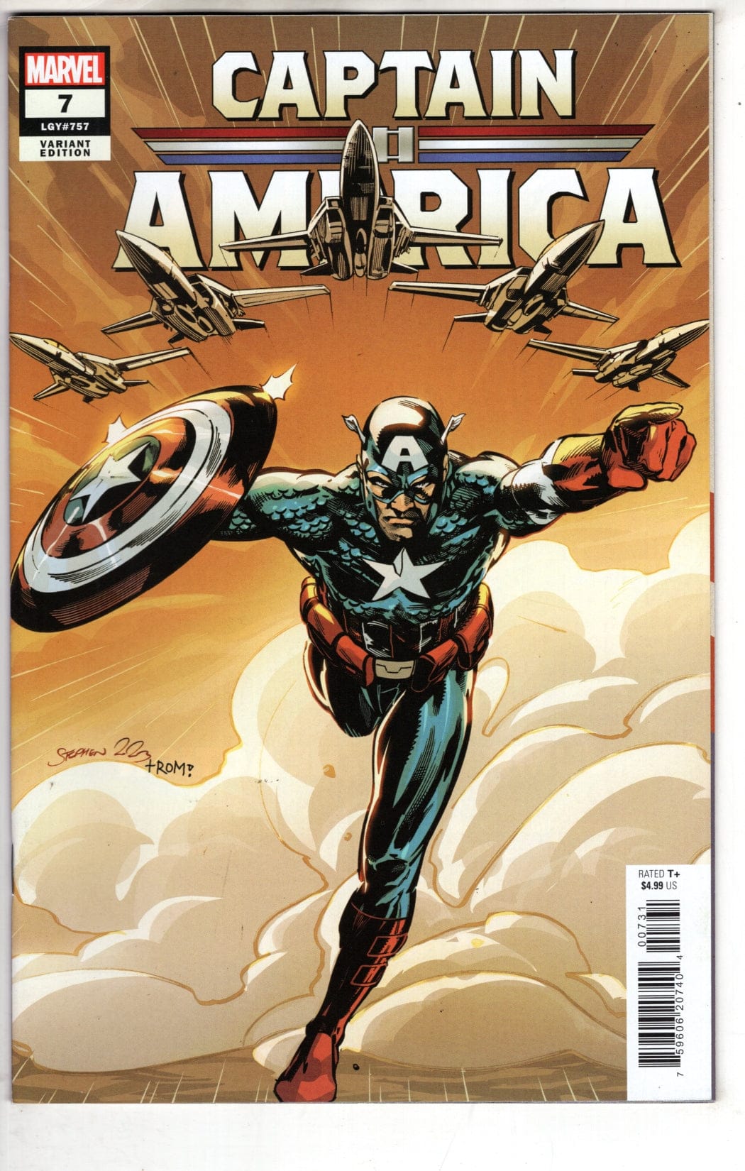 MARVEL PRH COMIC BOOK Captain America #7 Stephen Mooney Variant (VF/NM)