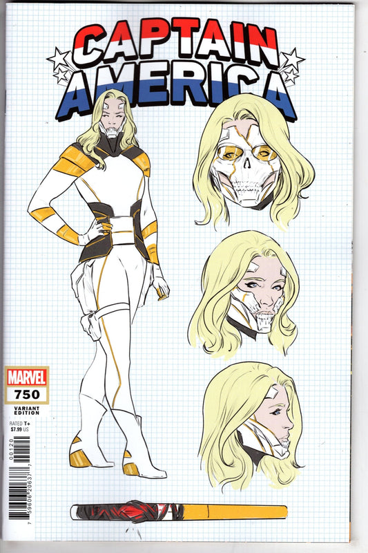 MARVEL PRH COMIC BOOK CAPTAIN AMERICA #750 10 COPY INCV CARMEN CARNERO DESIGN VAR