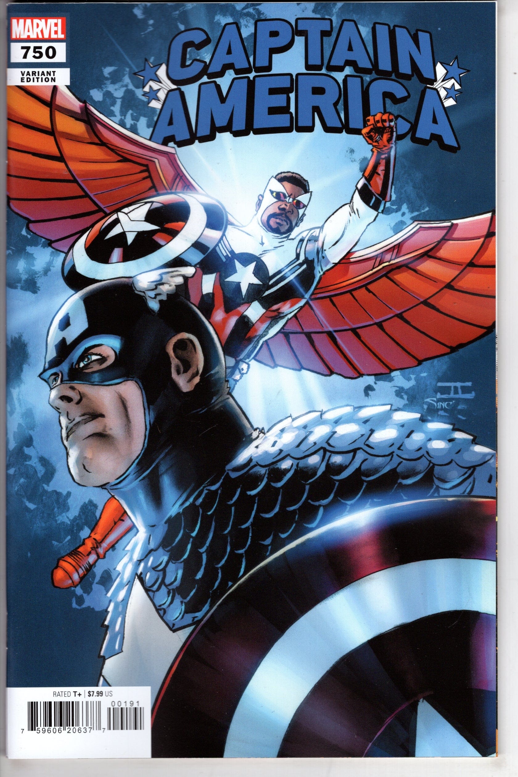 MARVEL PRH COMIC BOOK CAPTAIN AMERICA #750 JOHN CASSADAY BLUE VAR