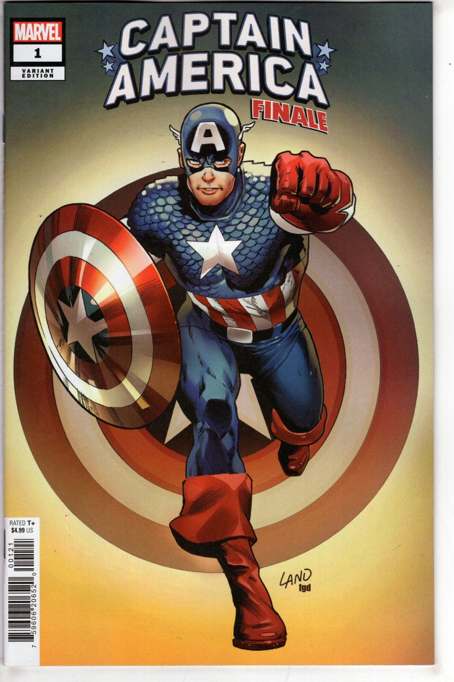 MARVEL PRH COMIC BOOK CAPTAIN AMERICA FINALE #1 GREG LAND VAR