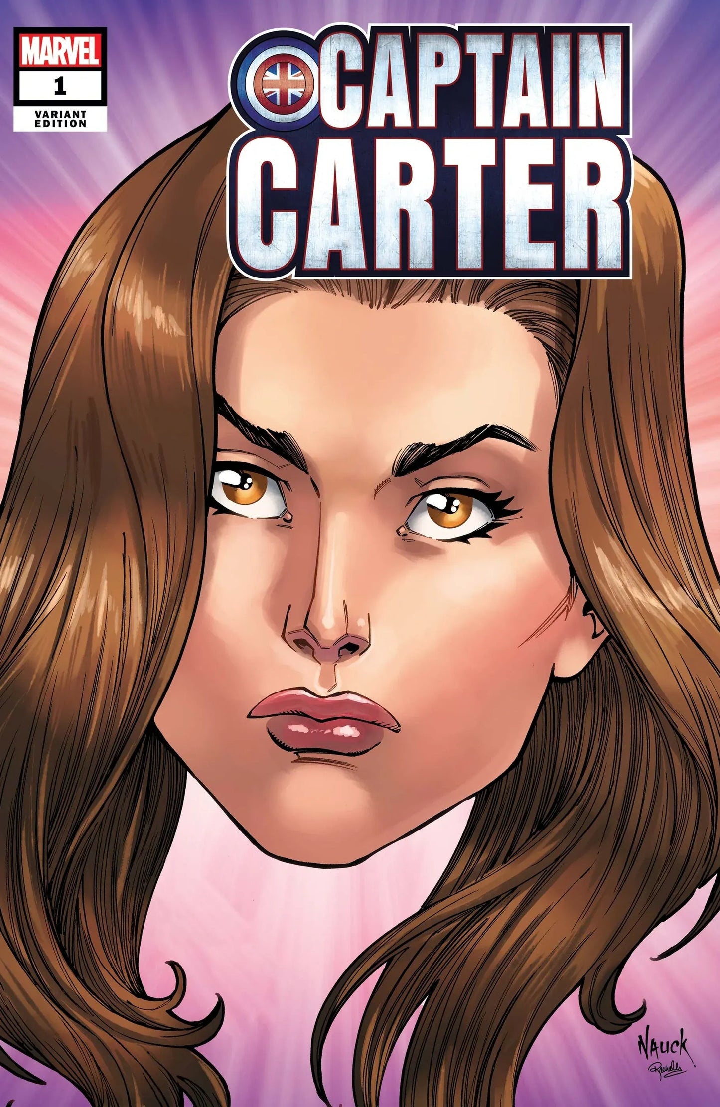 MARVEL PRH COMIC BOOK Captain Carter #1 Todd Nauck Headshot Variant (VF/NM)