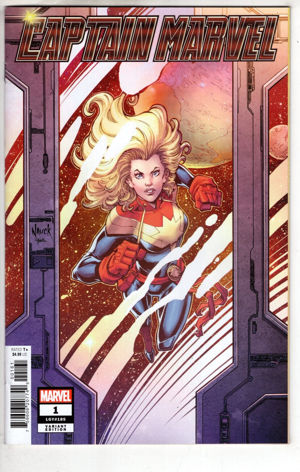 MARVEL PRH COMIC BOOK CAPTAIN MARVEL #1 TODD NAUCK WINDOWSHADES VAR (VF/NM)