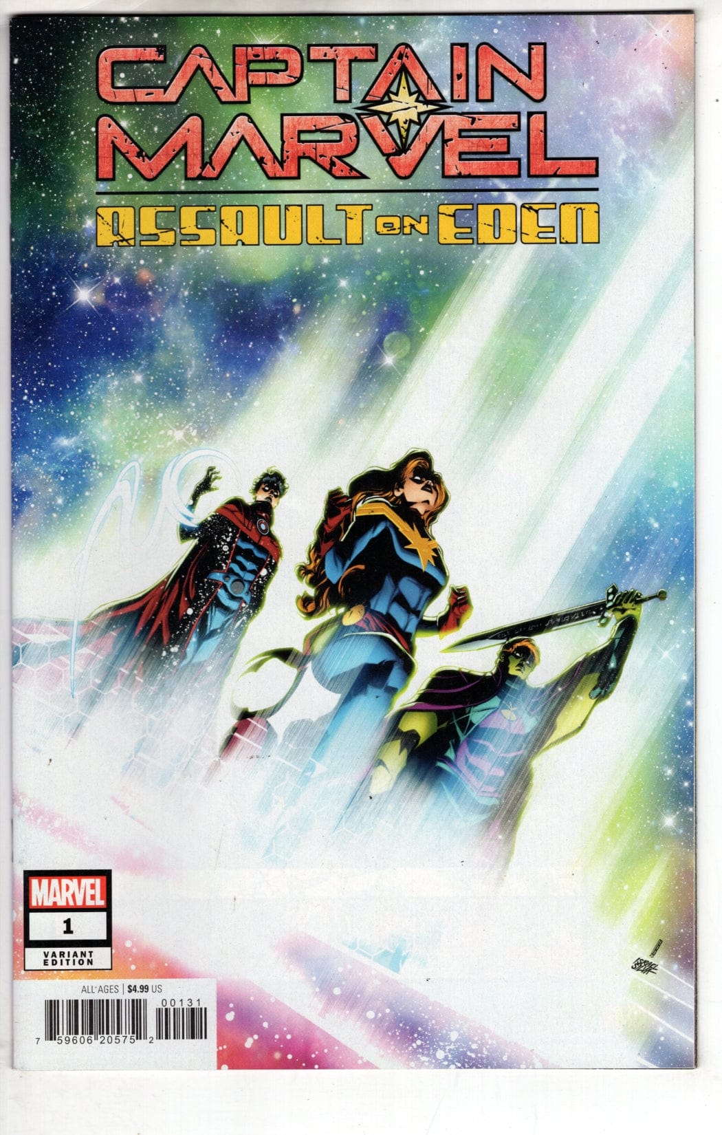 MARVEL PRH COMIC BOOK CAPTAIN MARVEL ASSAULT ON EDEN #1 DAVID BALDEON VAR (VF/NM)