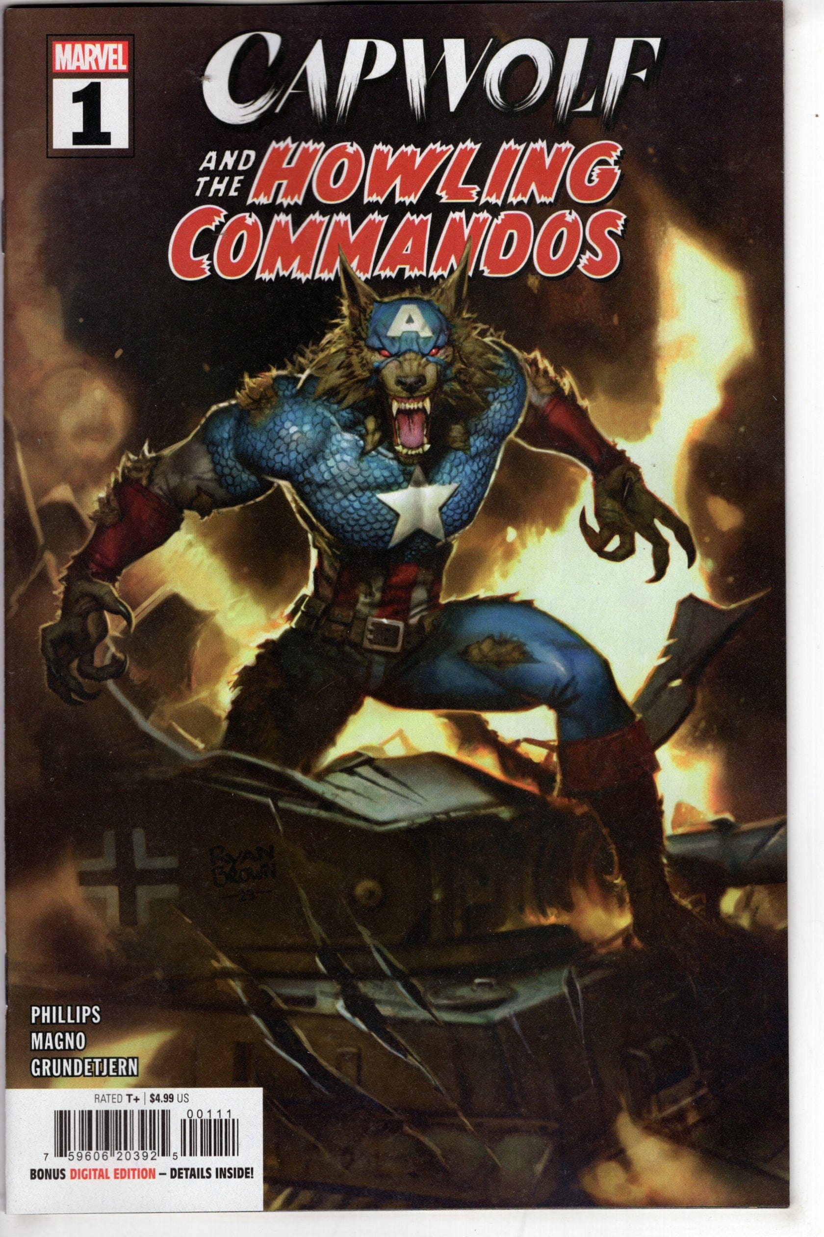 MARVEL PRH COMIC BOOK CAPWOLF HOWLING COMMANDOS #1