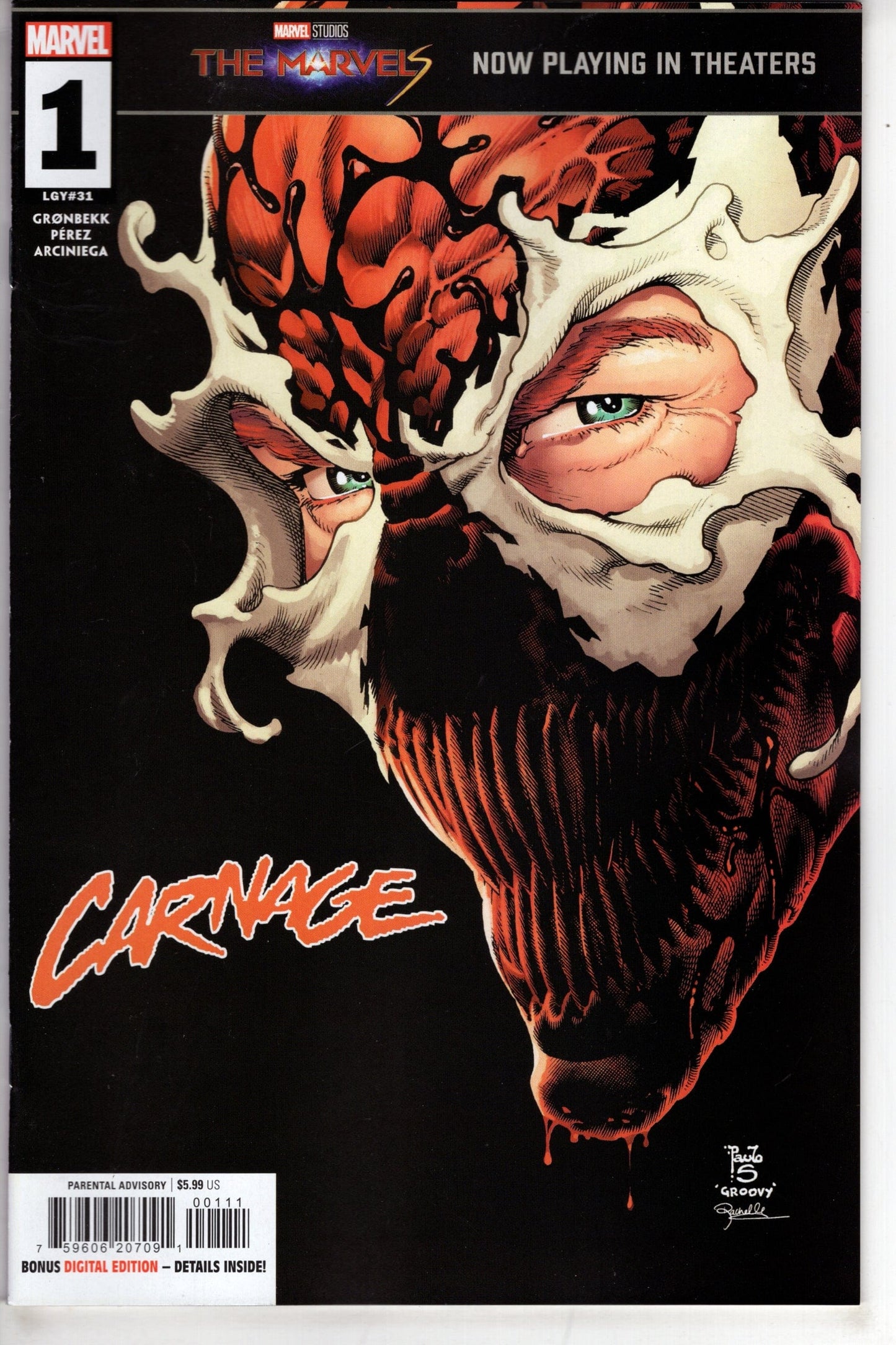 MARVEL PRH COMIC BOOK CARNAGE #1