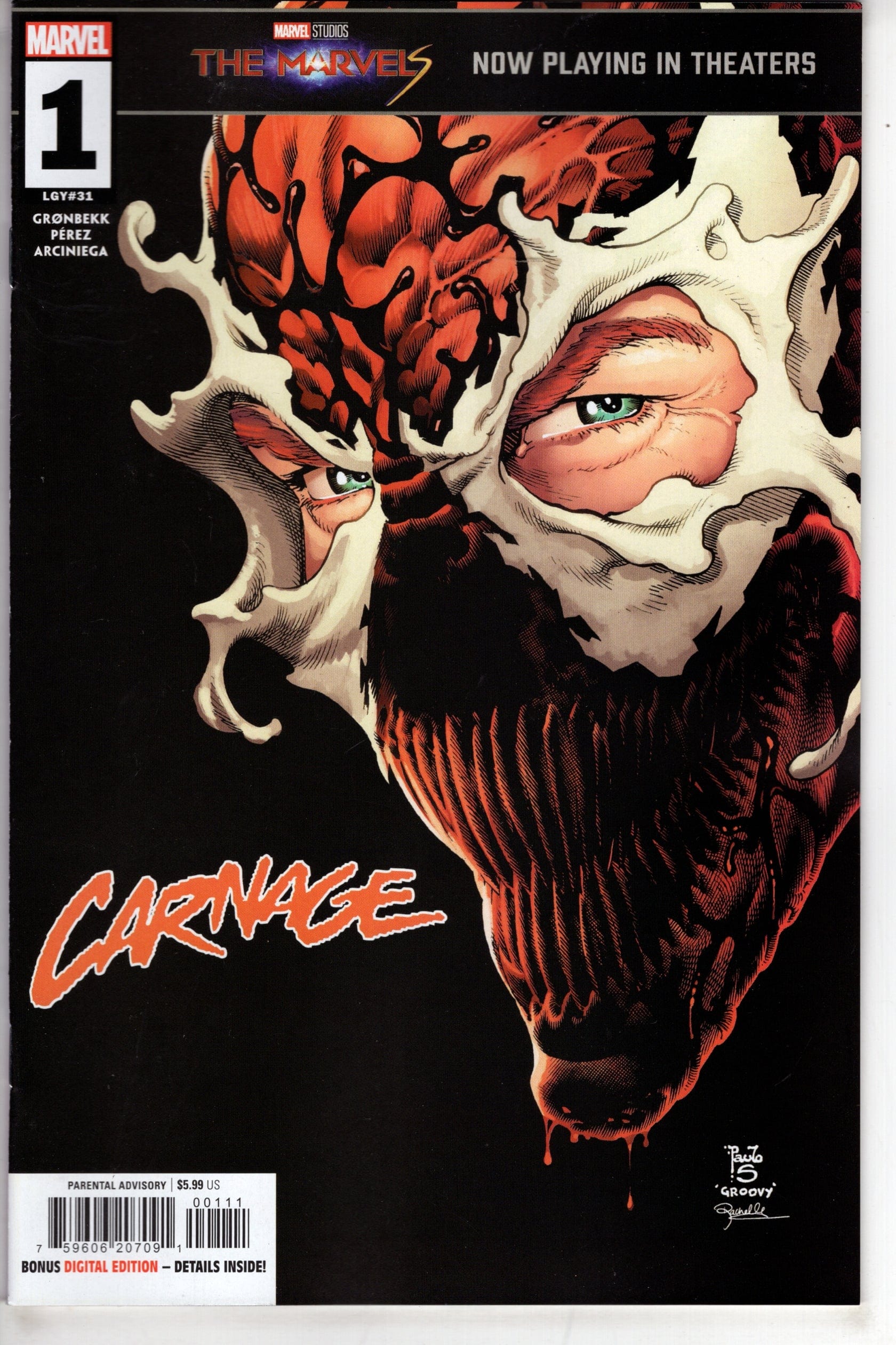 MARVEL PRH COMIC BOOK CARNAGE #1