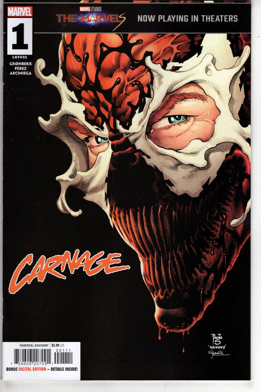 MARVEL PRH COMIC BOOK CARNAGE #1
