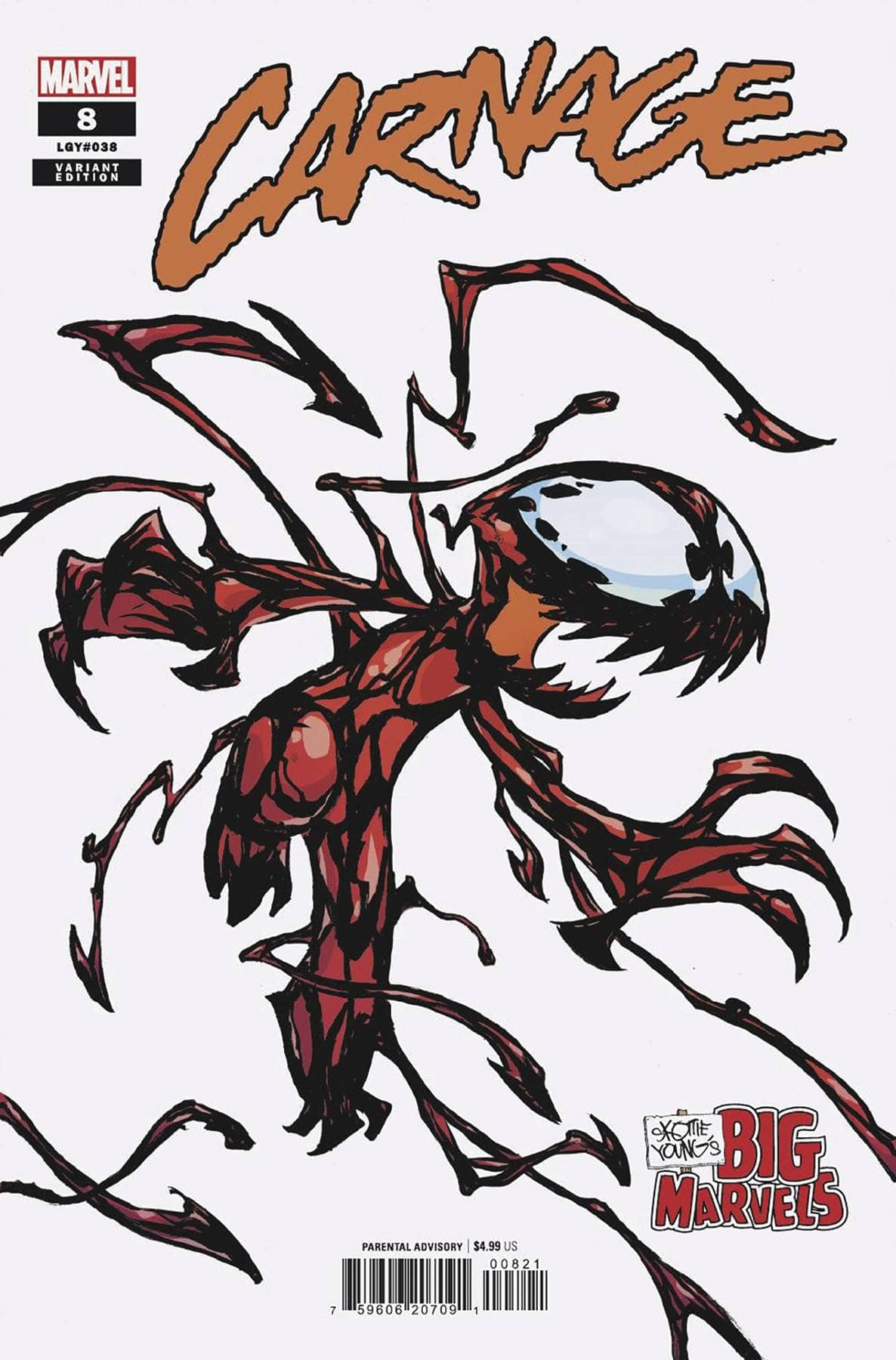 MARVEL PRH COMIC BOOK CARNAGE #8 SKOTTIE YOUNG BIG MARVEL VAR