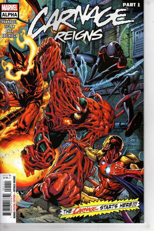 MARVEL PRH COMIC BOOK CARNAGE REIGNS ALPHA #1
