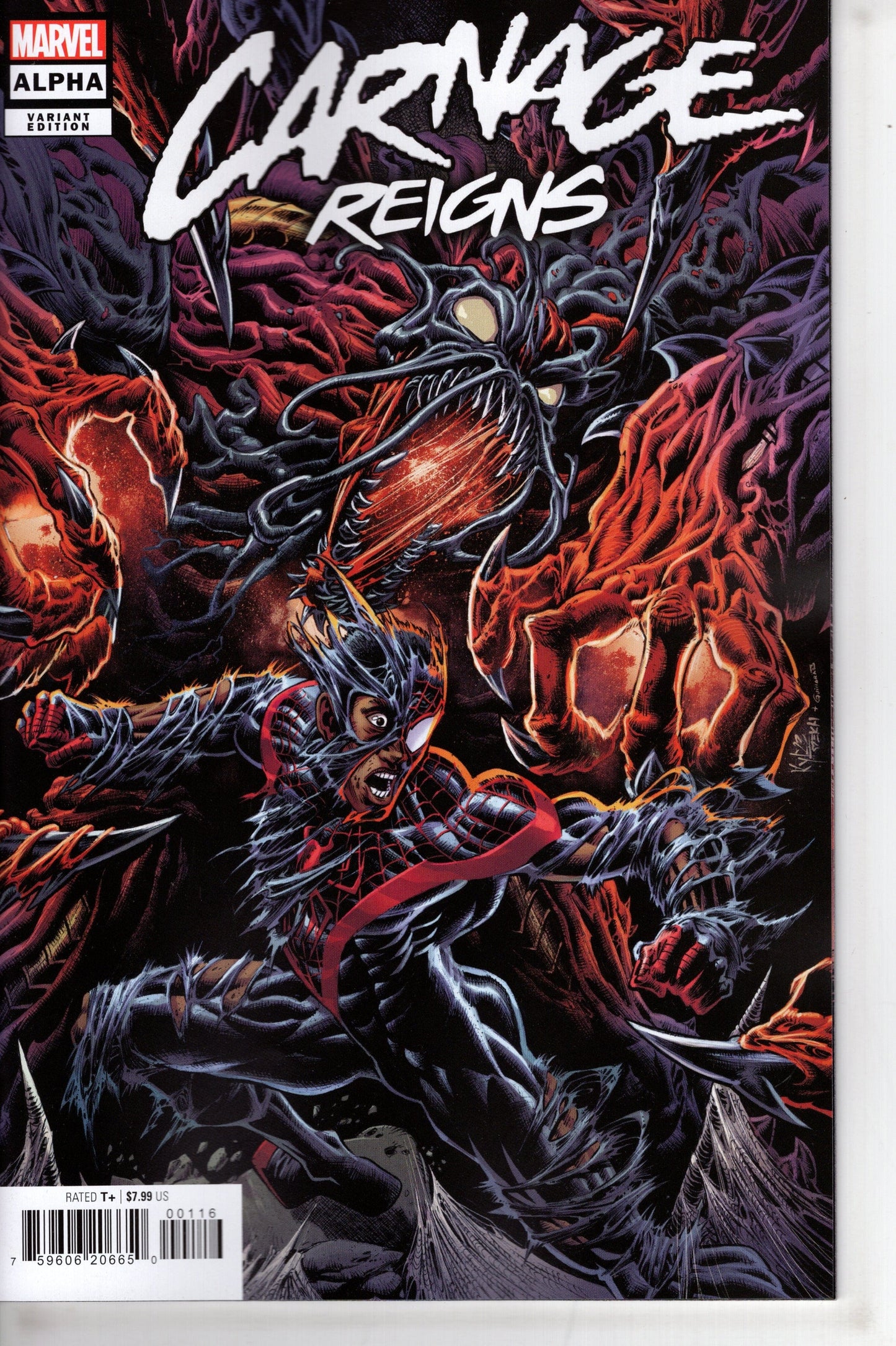 MARVEL PRH COMIC BOOK CARNAGE REIGNS ALPHA #1 25 COPY INCV KYLE HOTZ VAR