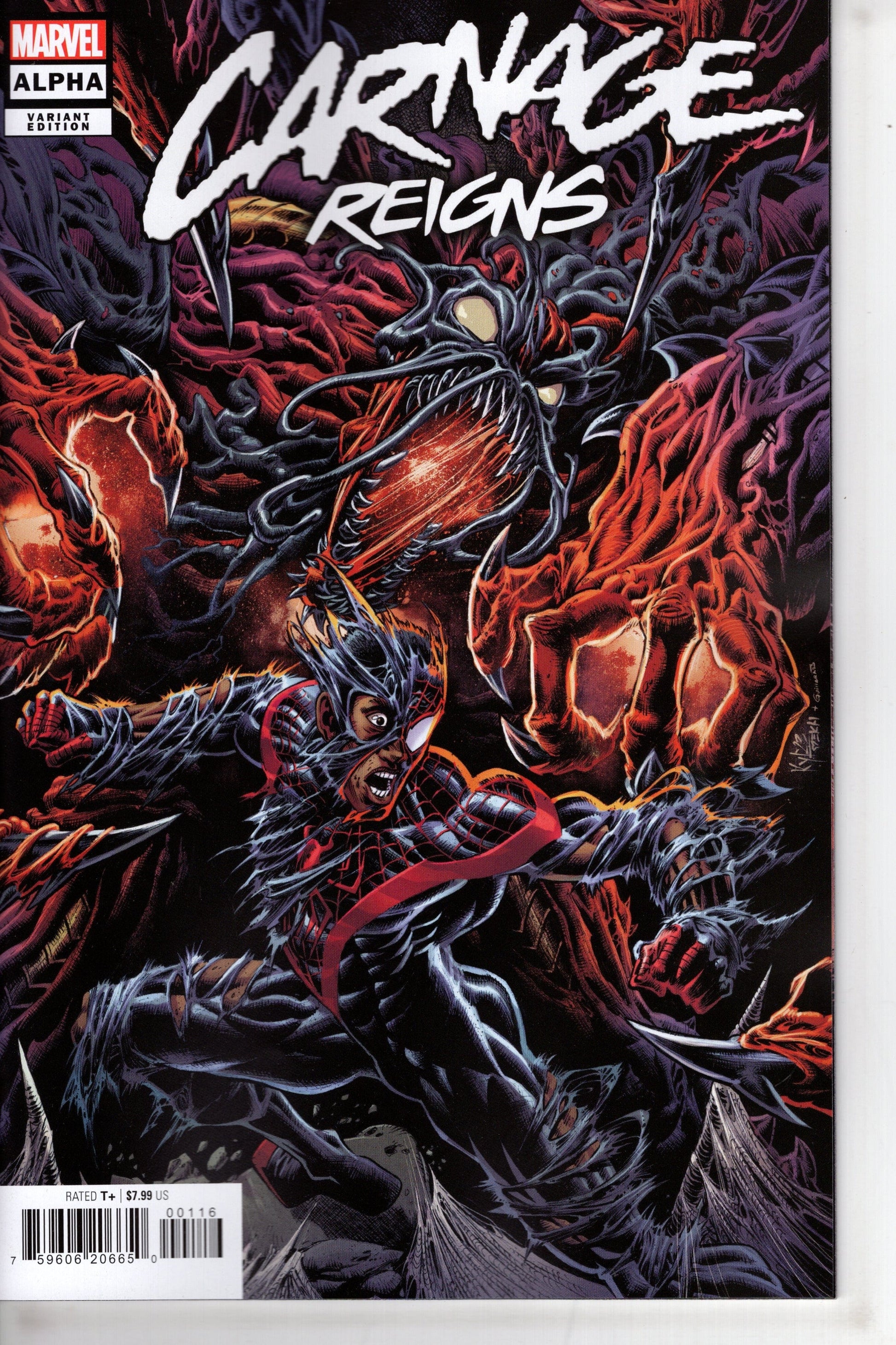 MARVEL PRH COMIC BOOK CARNAGE REIGNS ALPHA #1 25 COPY INCV KYLE HOTZ VAR