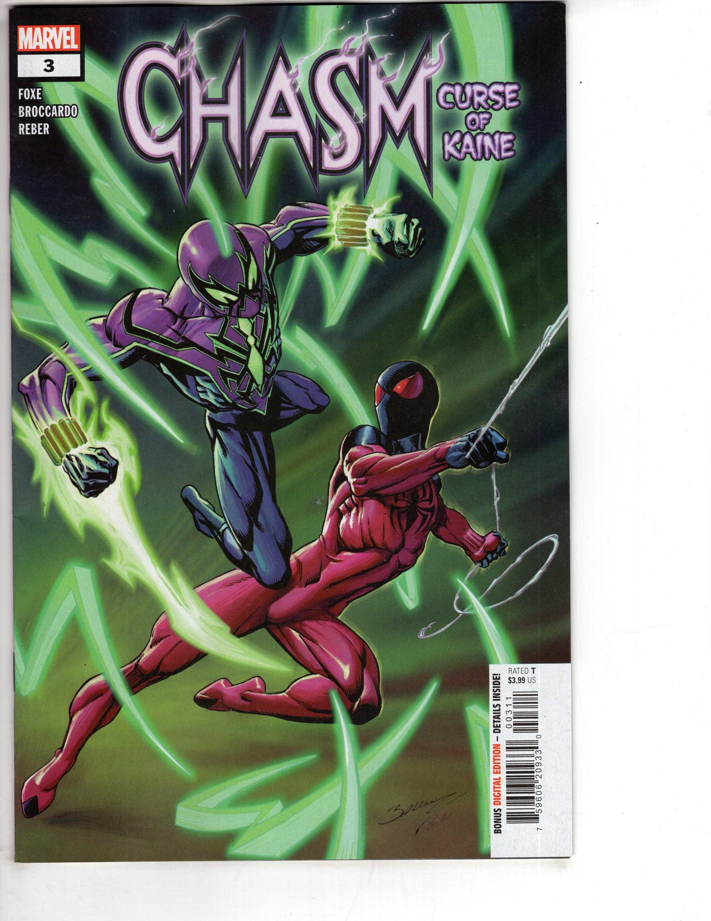 MARVEL PRH COMIC BOOK CHASM CURSE OF KAINE #3 (OF 4)