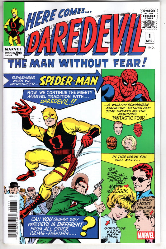 MARVEL PRH COMIC BOOK DAREDEVIL #1 FACSIMILE ED