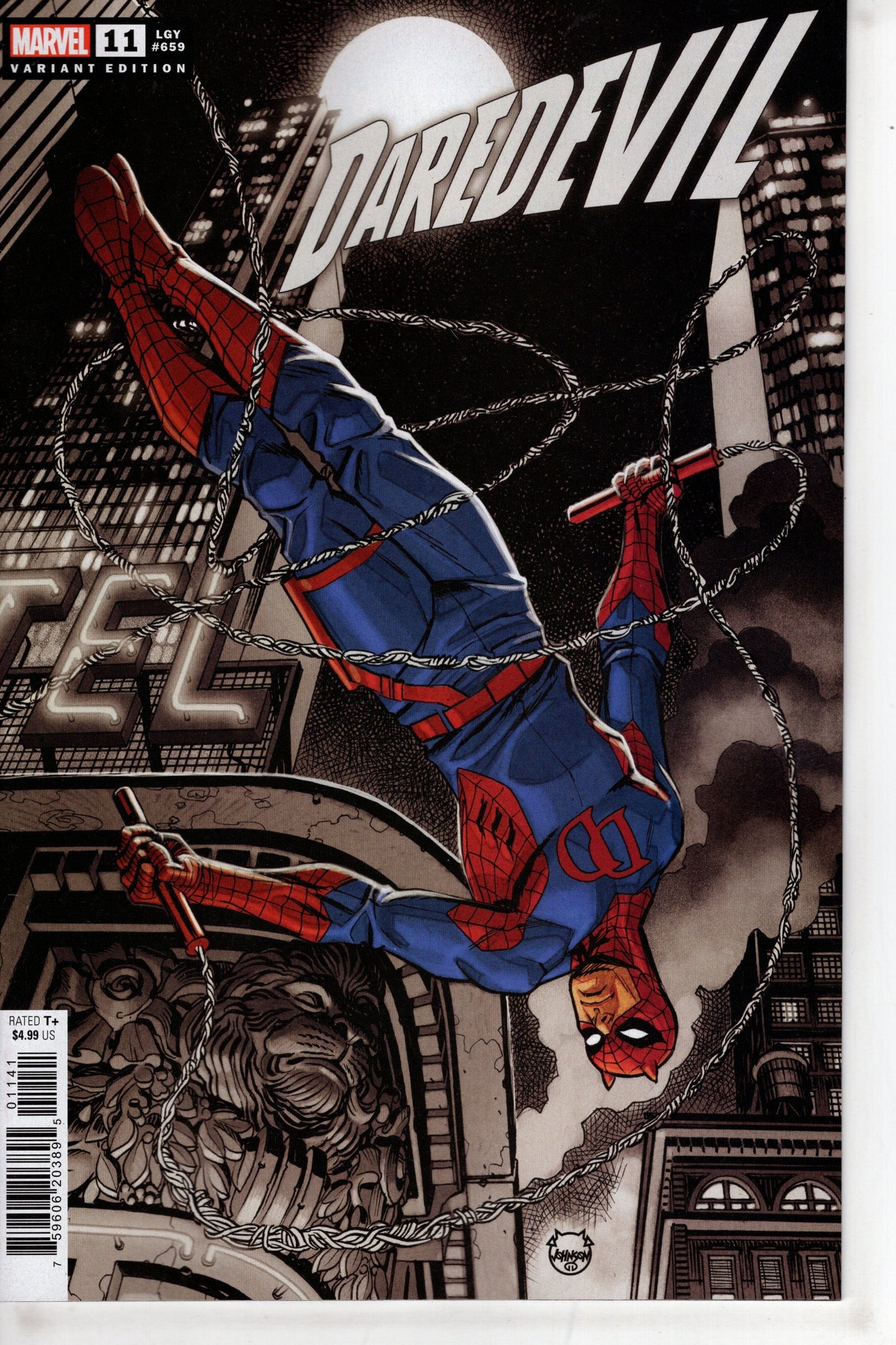 MARVEL PRH COMIC BOOK DAREDEVIL #11 DAVE JOHNSON SPIDER-VERSE VAR