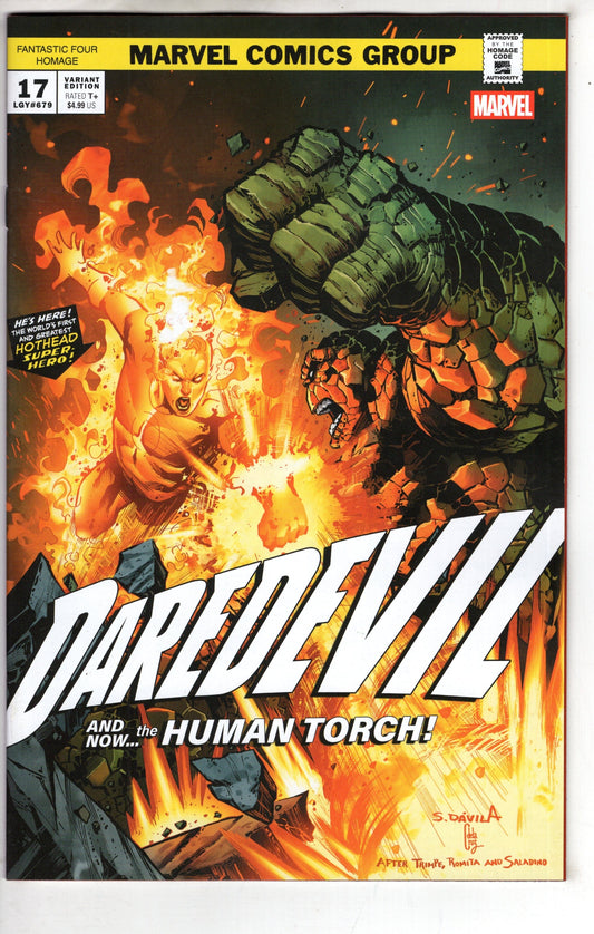 MARVEL PRH COMIC BOOK Daredevil #17 Sergio Davila Fantastic Four Homage Variant