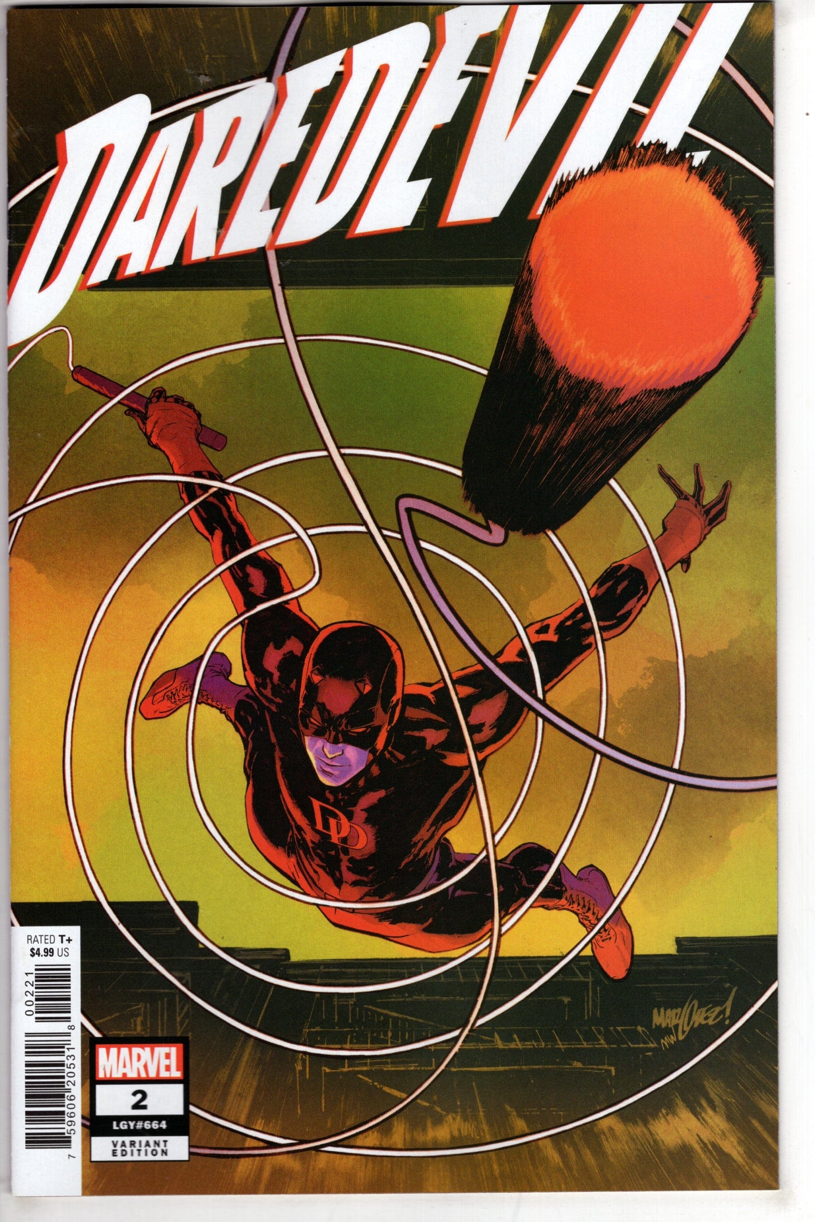 MARVEL PRH COMIC BOOK DAREDEVIL #2 DAVID MARQUEZ VAR