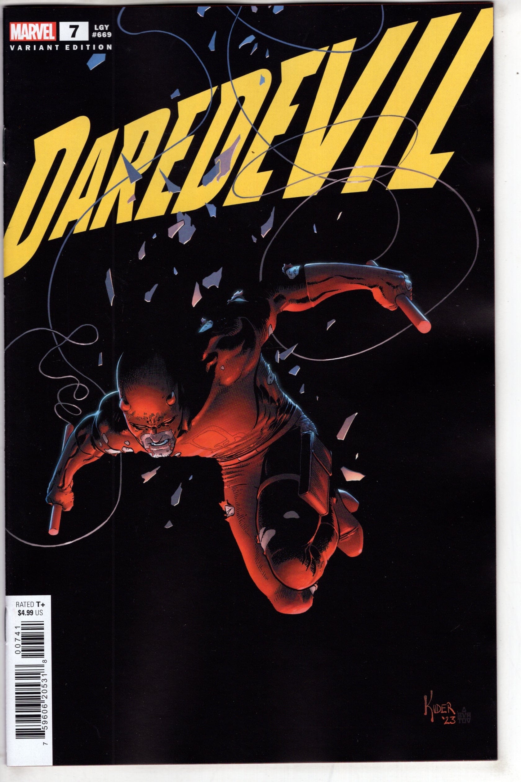 MARVEL PRH COMIC BOOK DAREDEVIL #7 AARON KUDER VAR