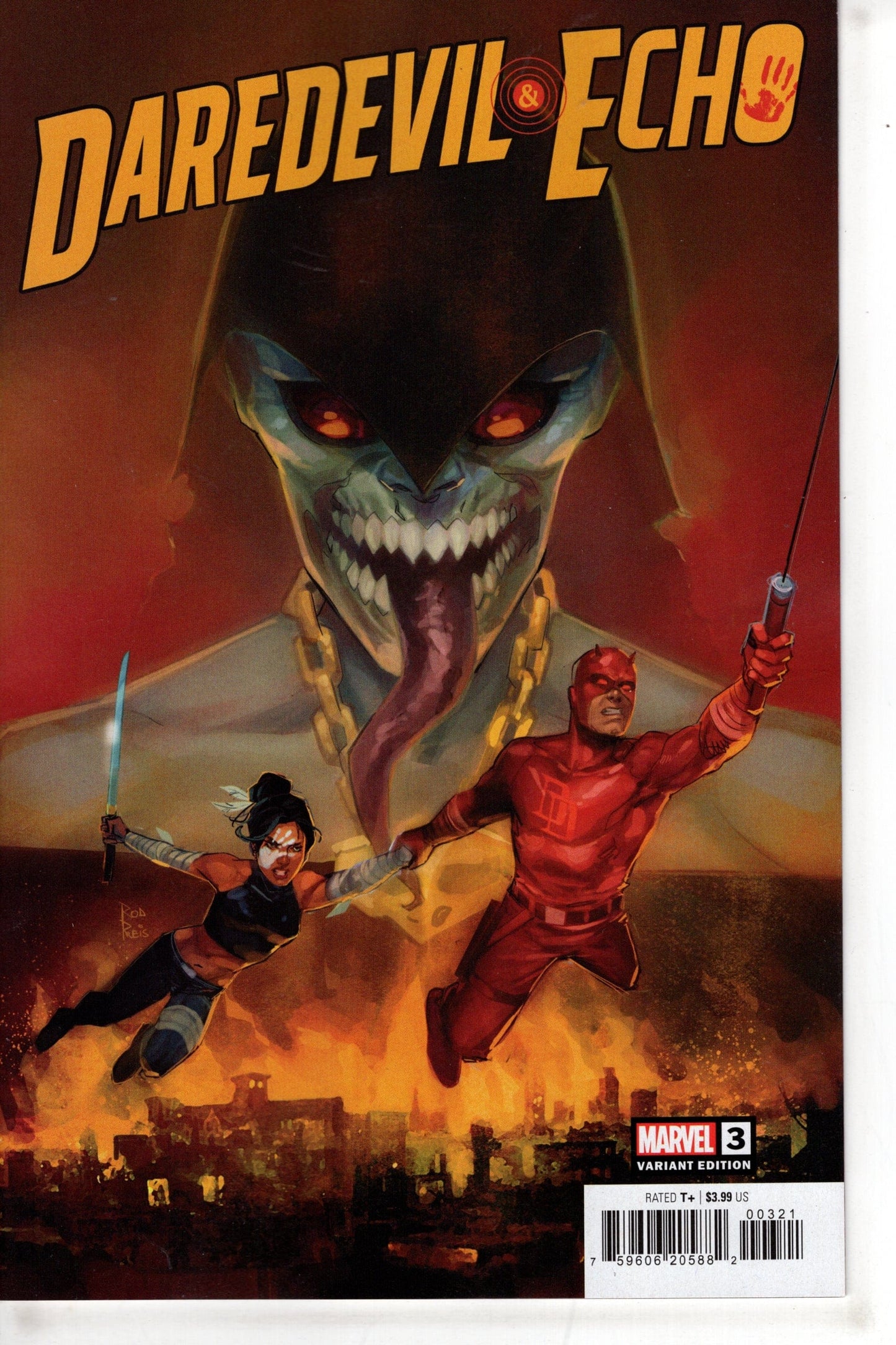 MARVEL PRH COMIC BOOK DAREDEVIL AND ECHO #3 (OF 4) ROD REIS VAR