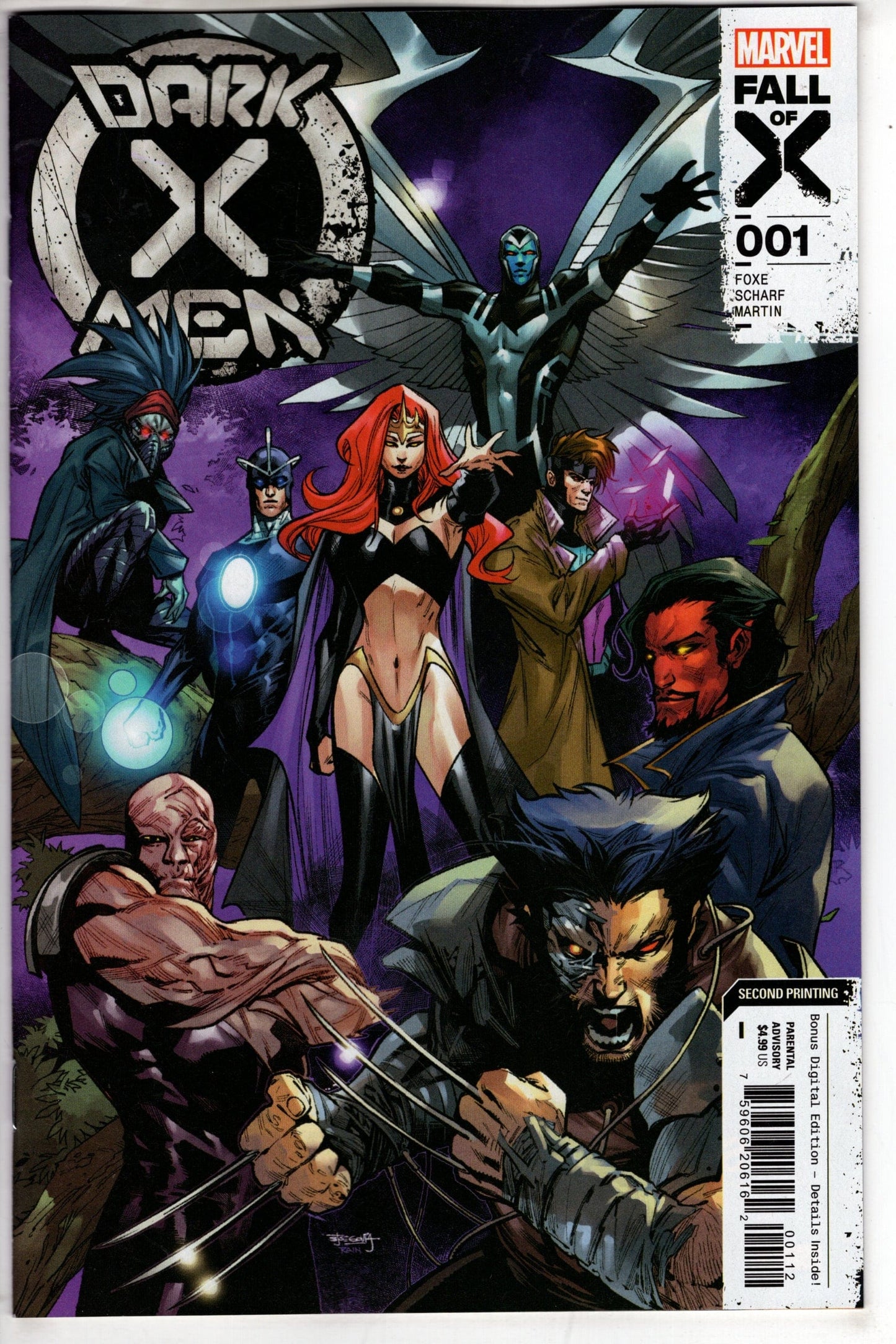 MARVEL PRH COMIC BOOK DARK X-MEN #1 (OF 5) 2ND PTG STEPHEN SEGOVIA VAR