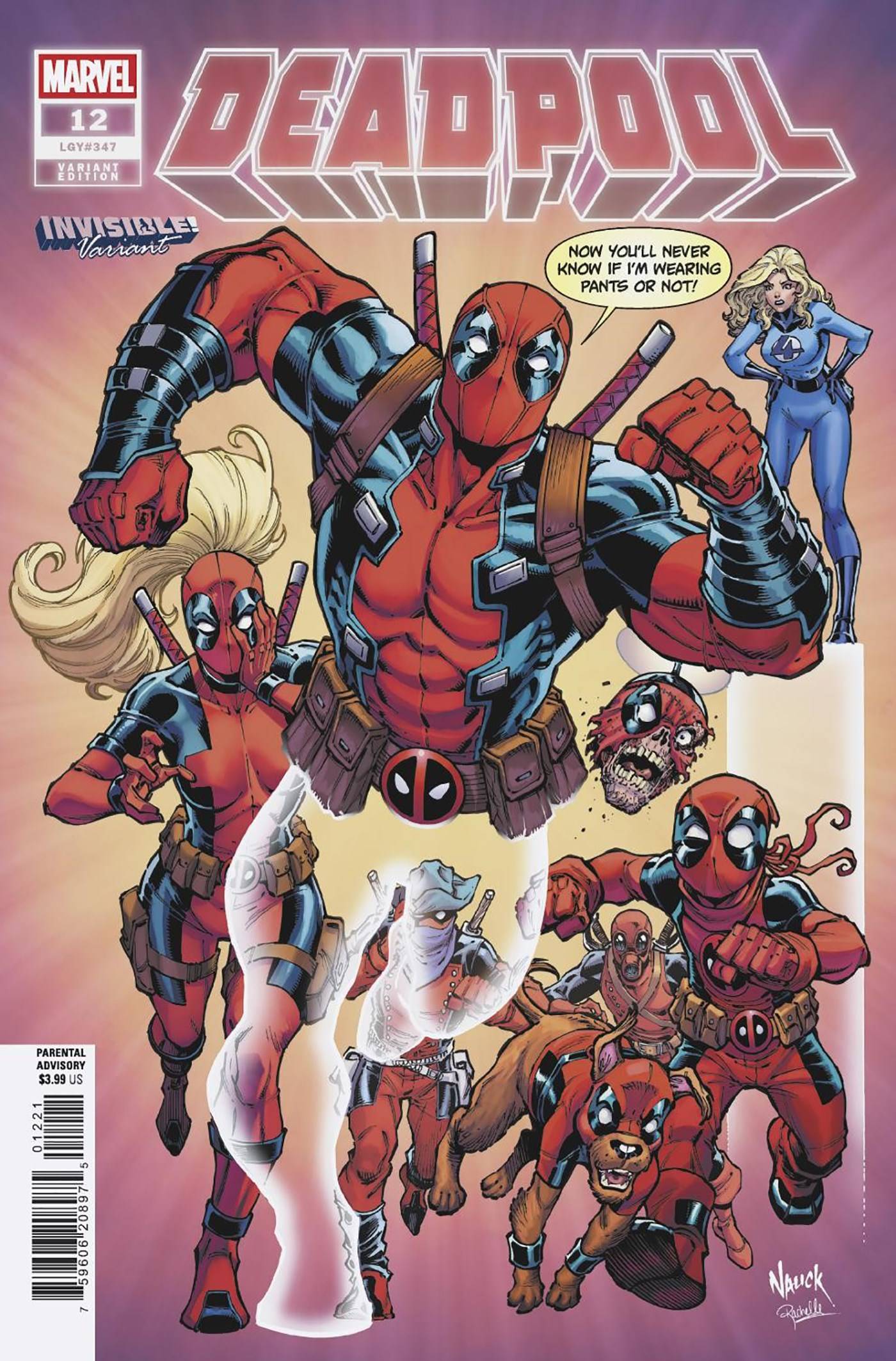 MARVEL PRH COMIC BOOK DEADPOOL #12 TODD NAUCK INVISIBLE VAR