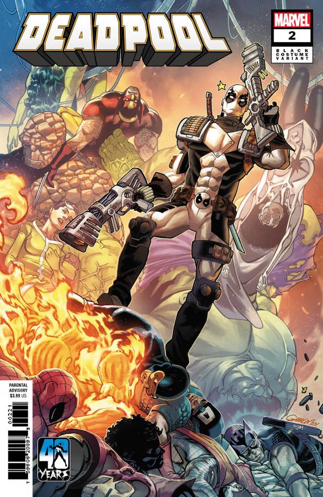 MARVEL PRH COMIC BOOK DEADPOOL #2 JAVIER GARRON BLACK COSTUME VAR