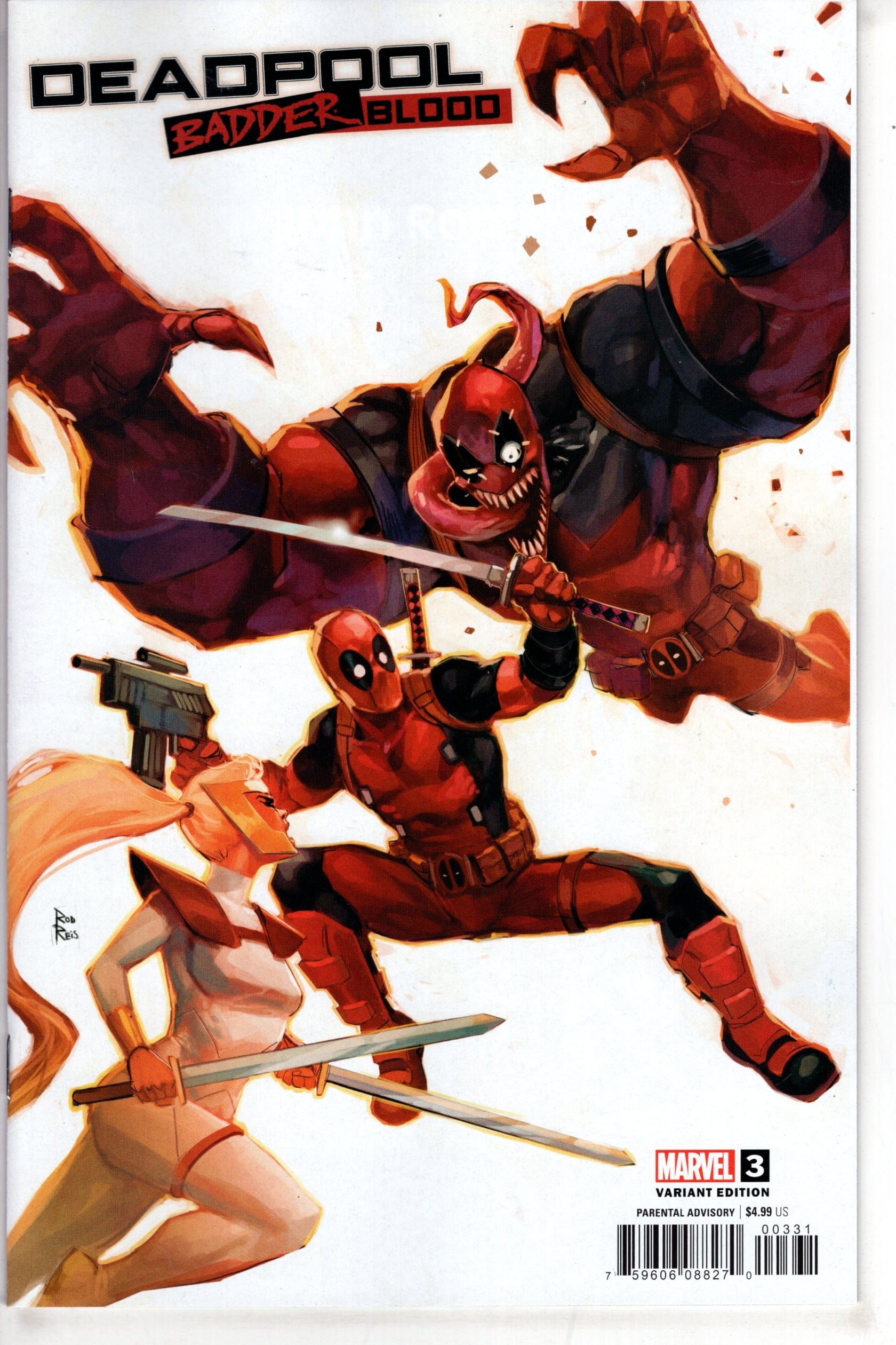MARVEL PRH COMIC BOOK DEADPOOL BADDER BLOOD #3 (OF 5) ROD REIS VAR