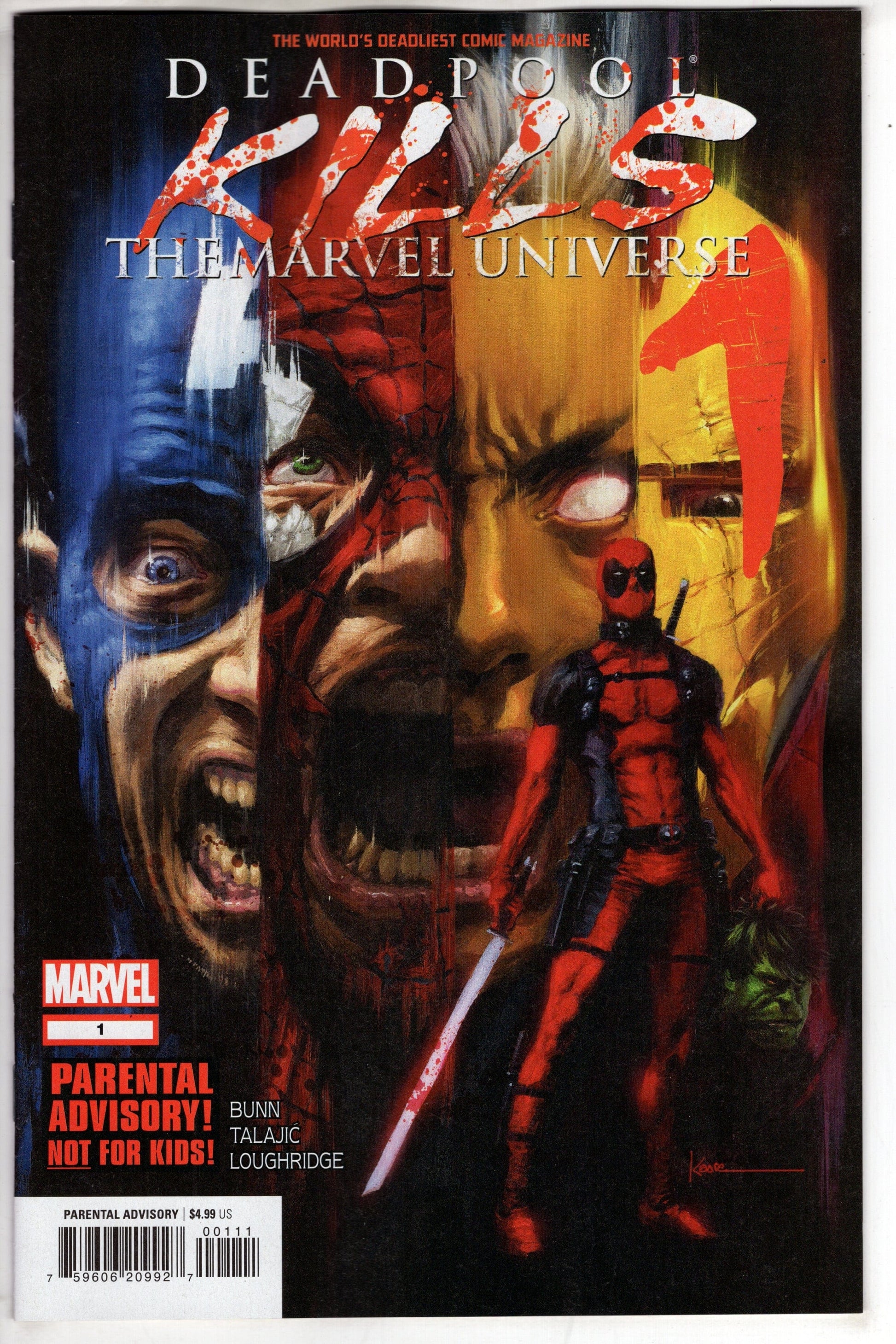 MARVEL PRH COMIC BOOK DEADPOOL KILLS MARVEL UNIVERSE #1 FACSIMILE ED