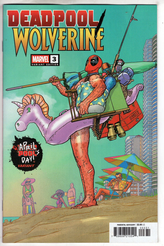 MARVEL PRH COMIC BOOK Deadpool Wolverine #3 Aaron Kuder April Pools Day Variant