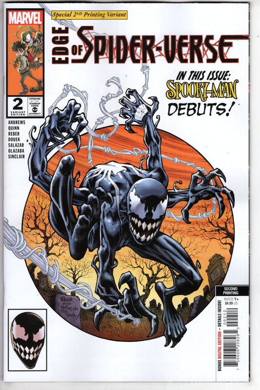 MARVEL PRH COMIC BOOK EDGE OF SPIDER-VERSE #2 2ND PTG TODD NAUCK VAR