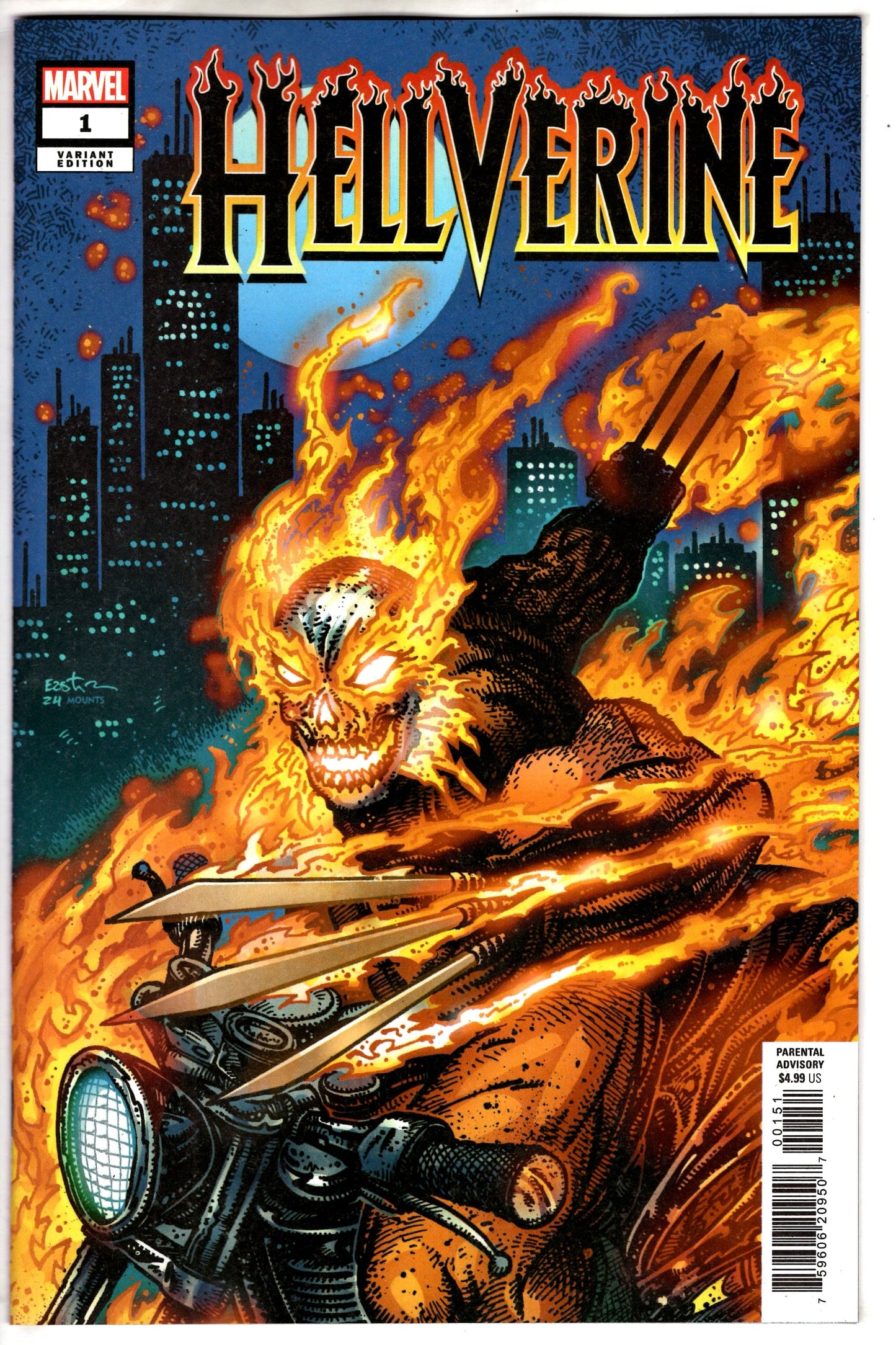 MARVEL PRH COMIC BOOK HELLVERINE #1 KEVIN EASTMAN VAR