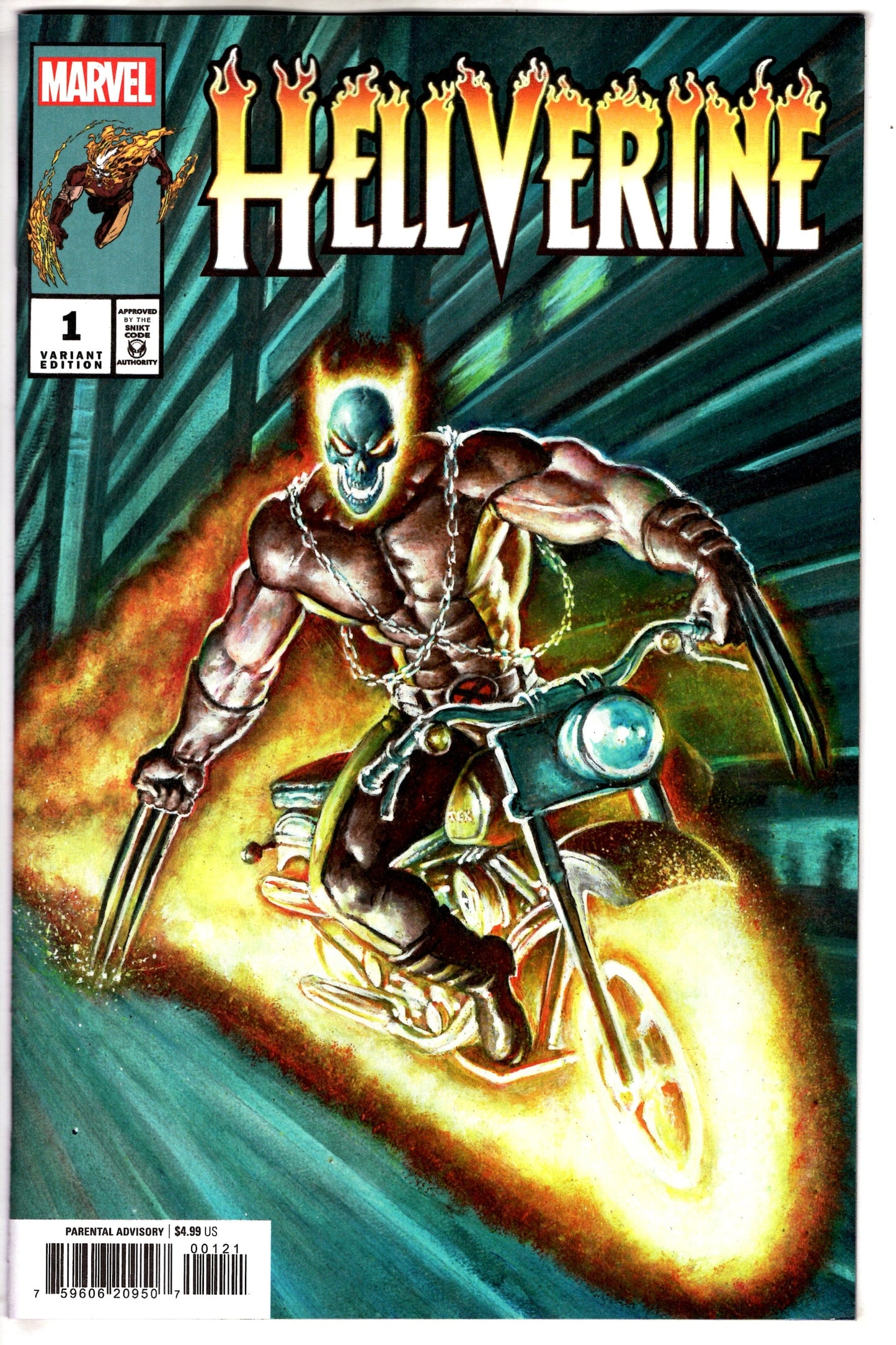 MARVEL PRH COMIC BOOK HELLVERINE #1 MARK TEXEIRA VAR