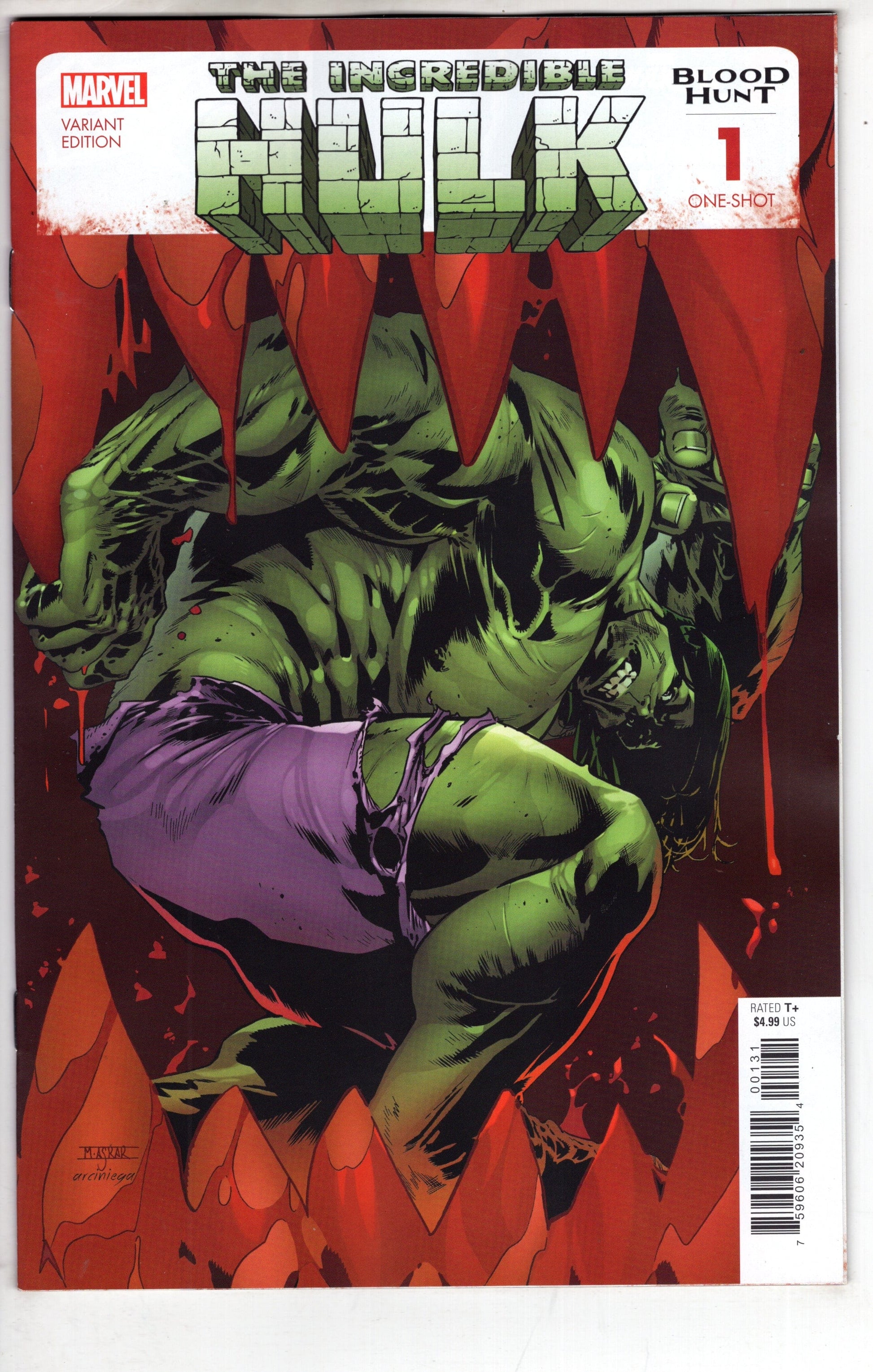 MARVEL PRH COMIC BOOK HULK BLOOD HUNT #1 MAHMUD ASRAR VAR
