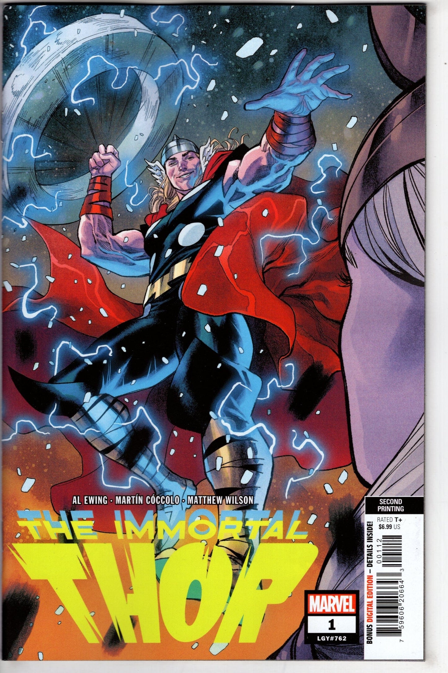 MARVEL PRH COMIC BOOK IMMORTAL THOR #1 2ND PTG MARTIN COCCOLO VAR