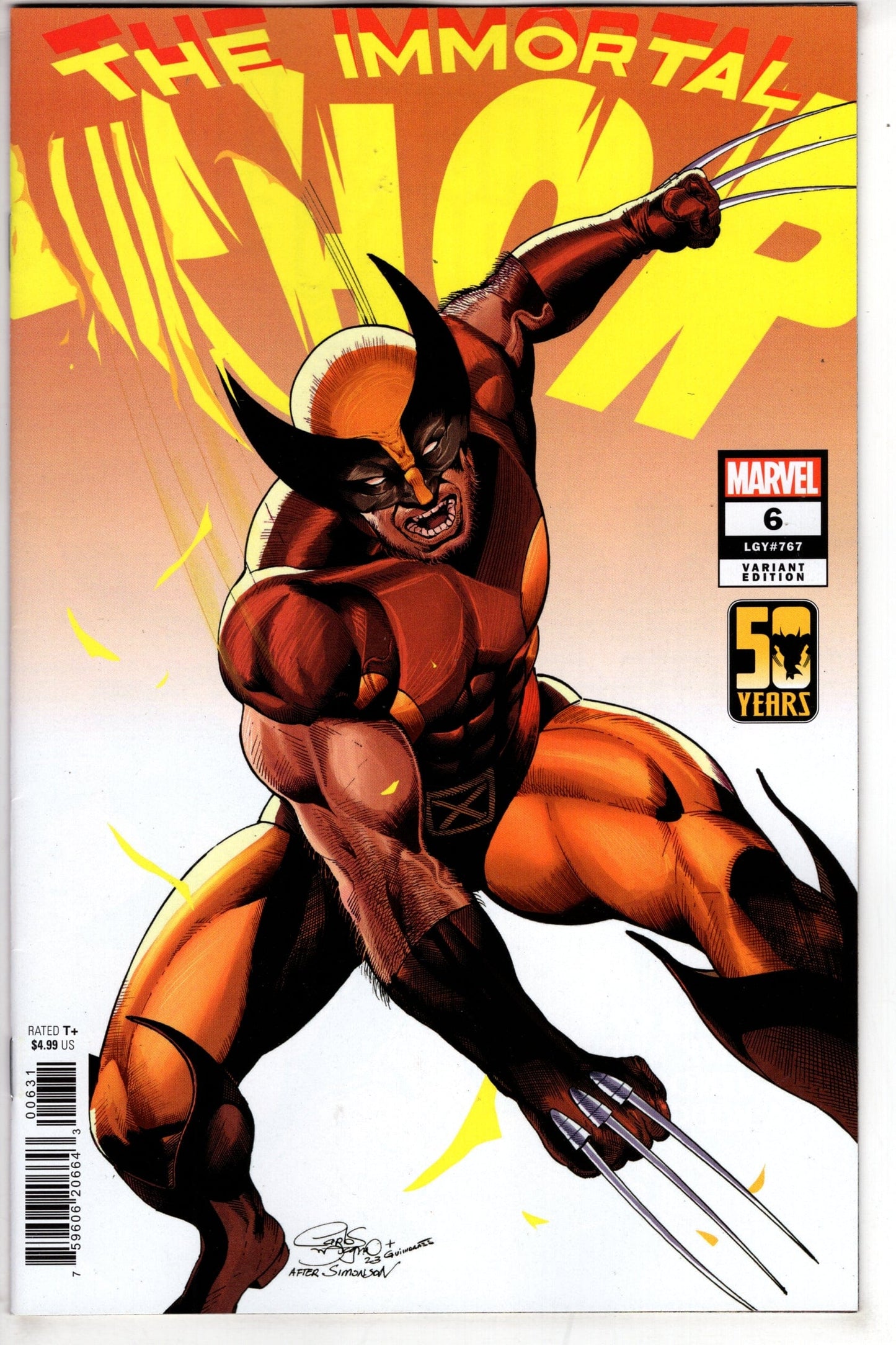 MARVEL PRH COMIC BOOK IMMORTAL THOR #6 MAGNO WOLVERINE WOLVERINE WOLVERINE VAR
