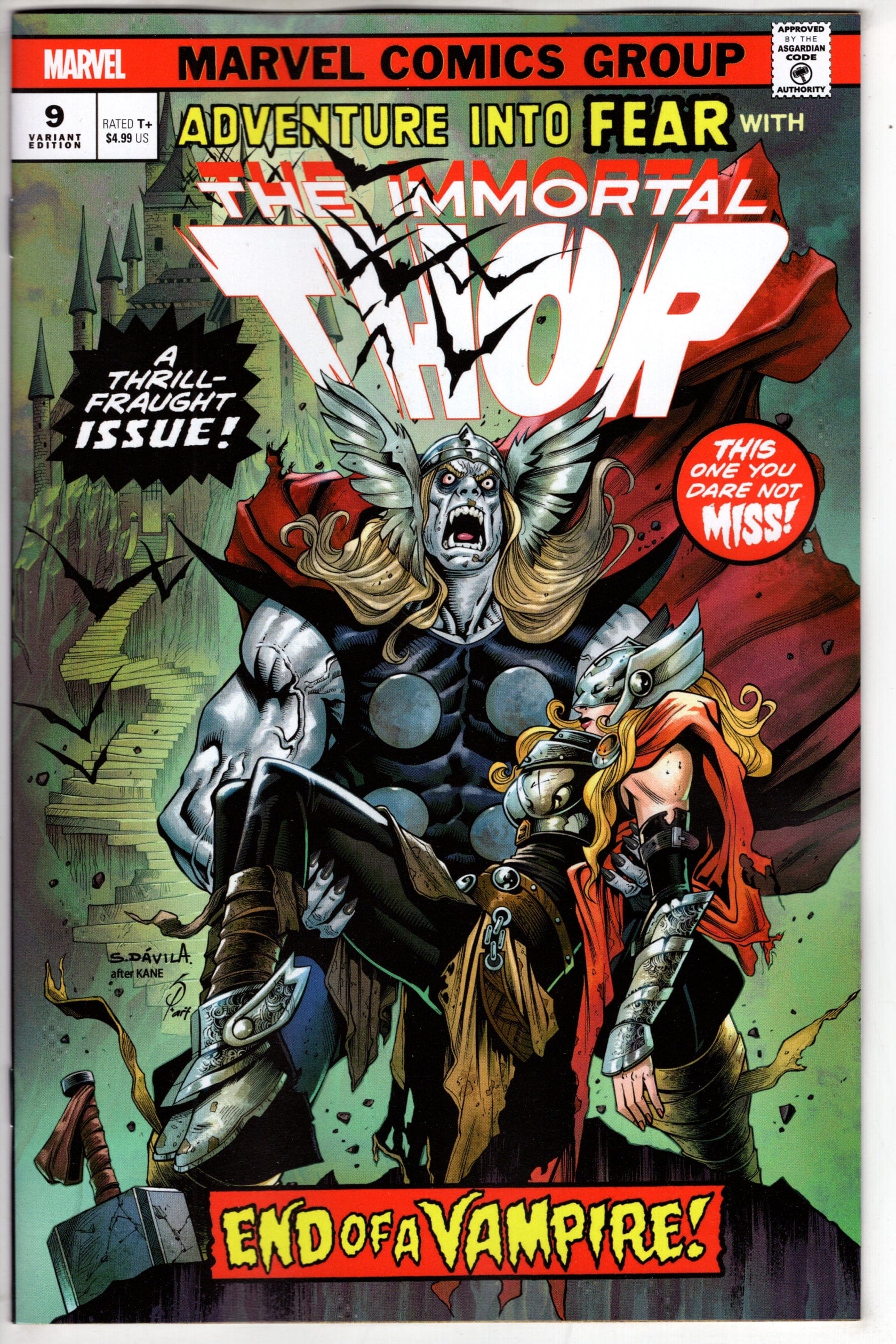 MARVEL PRH COMIC BOOK IMMORTAL THOR #9 SERGIO DAVILA VAMPIRE VAR