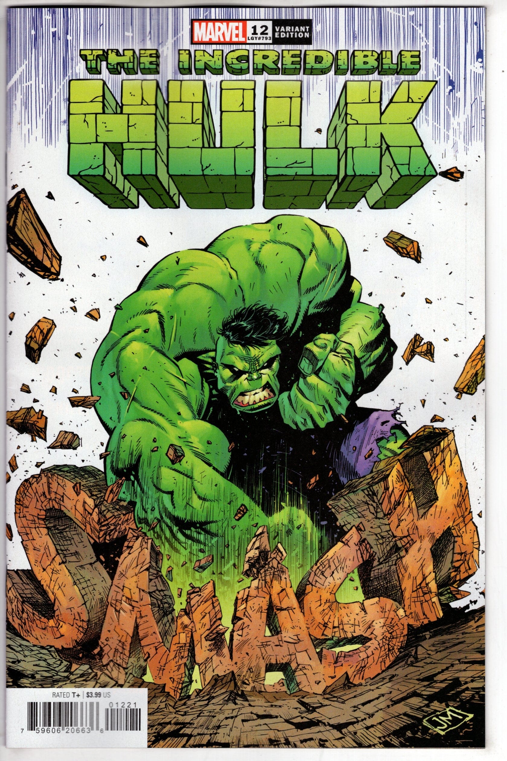 MARVEL PRH COMIC BOOK INCREDIBLE HULK #12 JUSTIN MASON HULK SMASH VAR