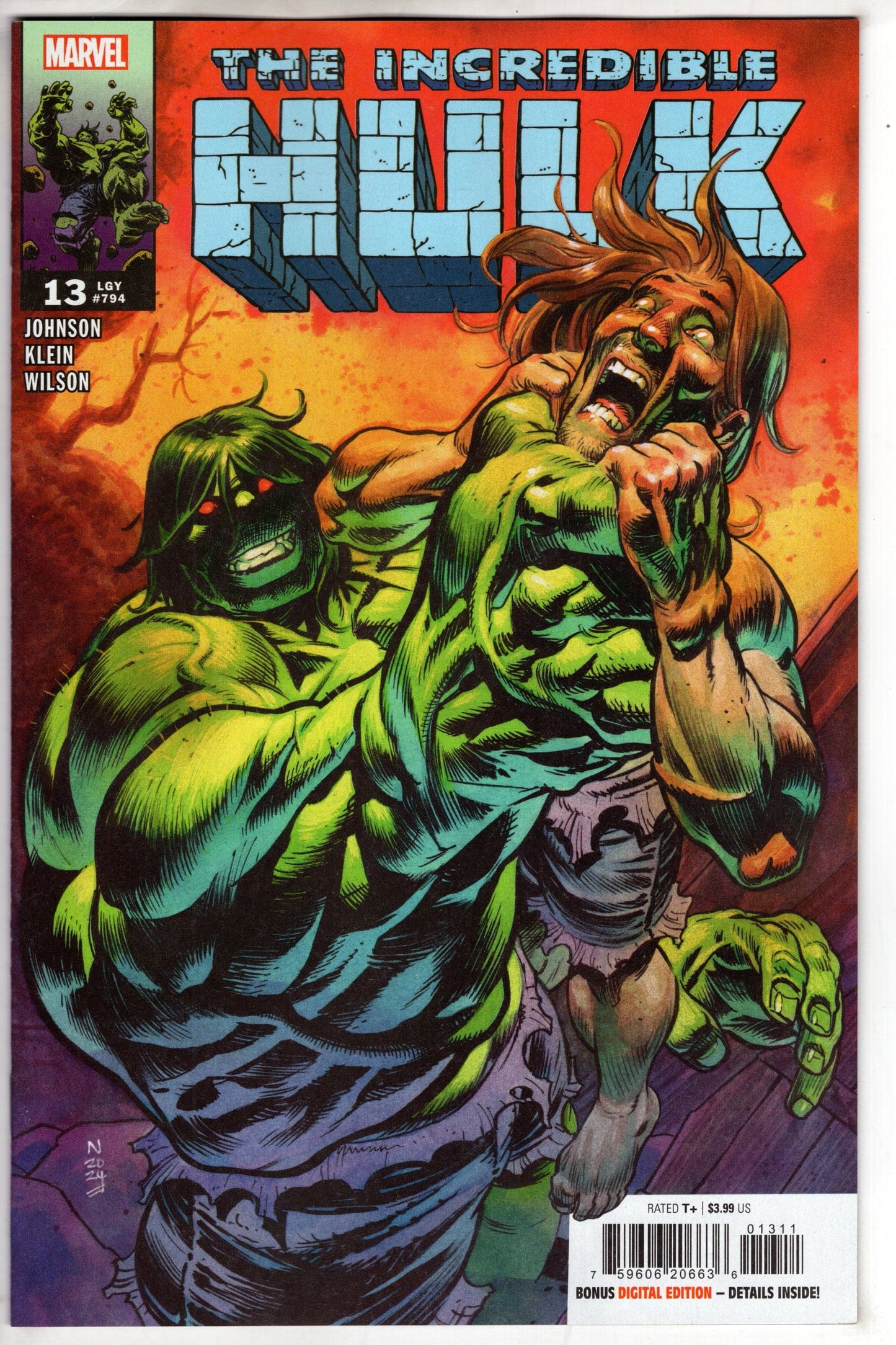 MARVEL PRH COMIC BOOK INCREDIBLE HULK #13
