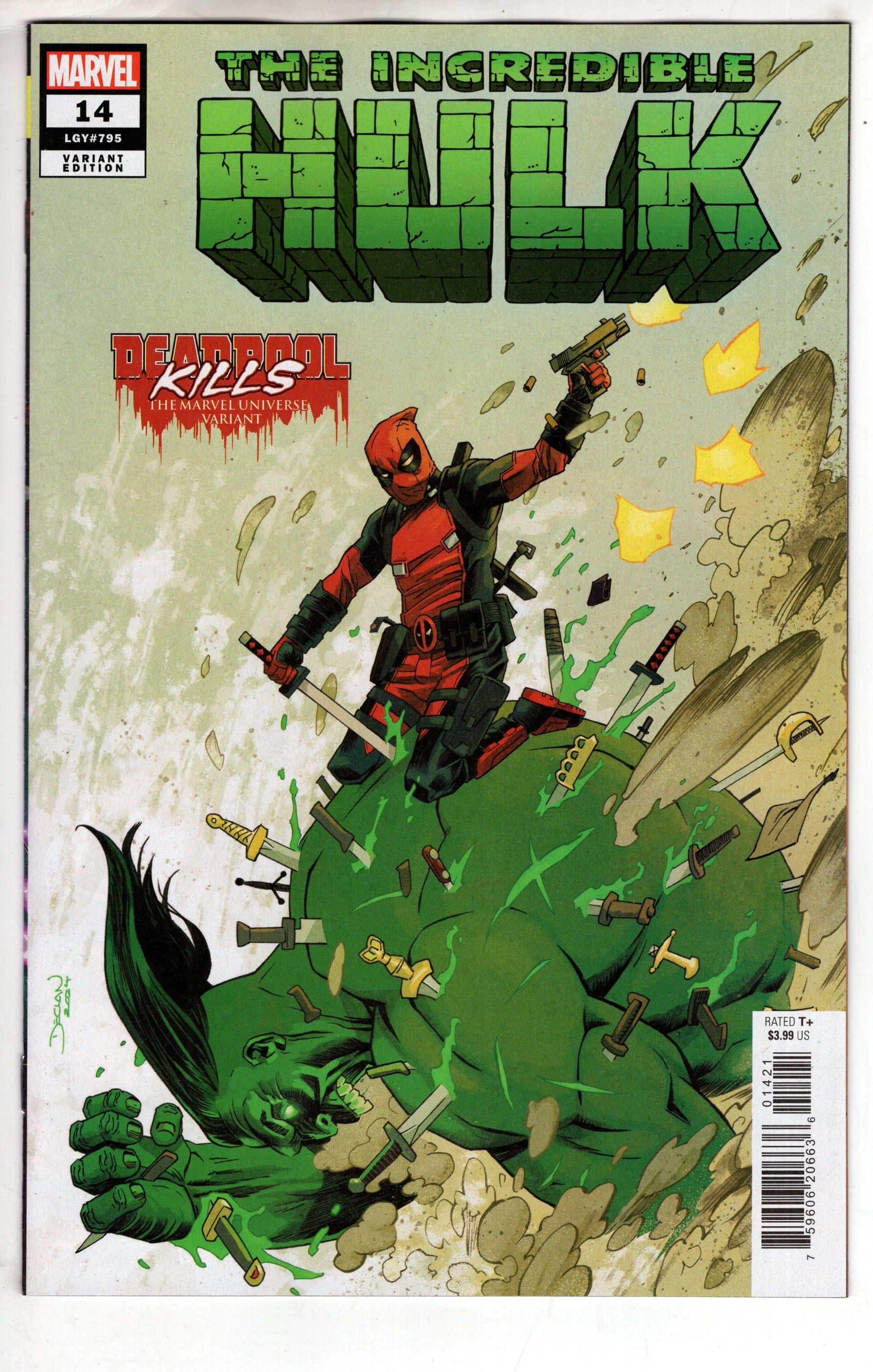 MARVEL PRH COMIC BOOK INCREDIBLE HULK #14 DEADPOOL KILLS MARVEL UNIVERSE VAR