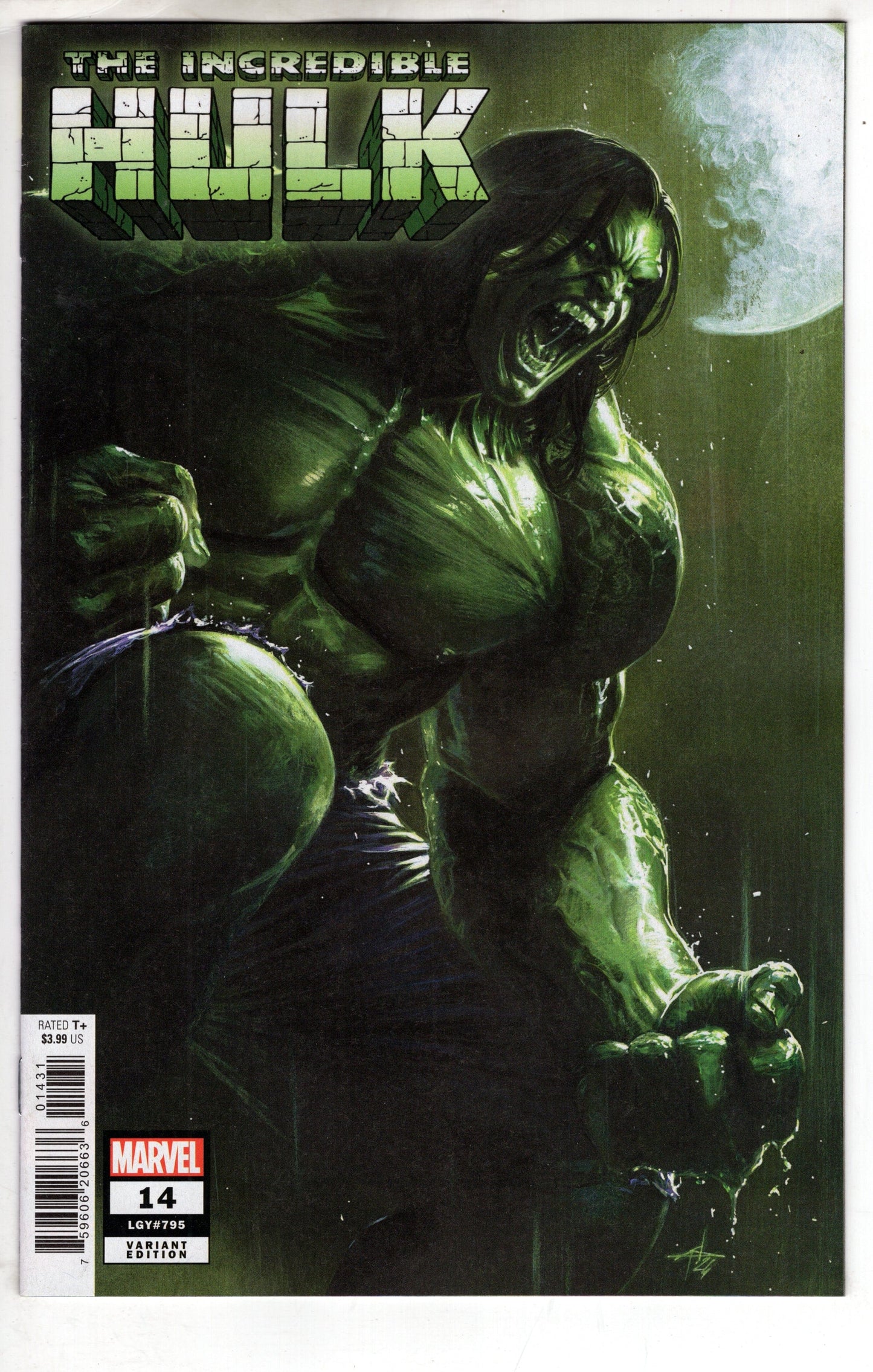 MARVEL PRH COMIC BOOK INCREDIBLE HULK #14 GABRIELE DELL`OTTO VAR