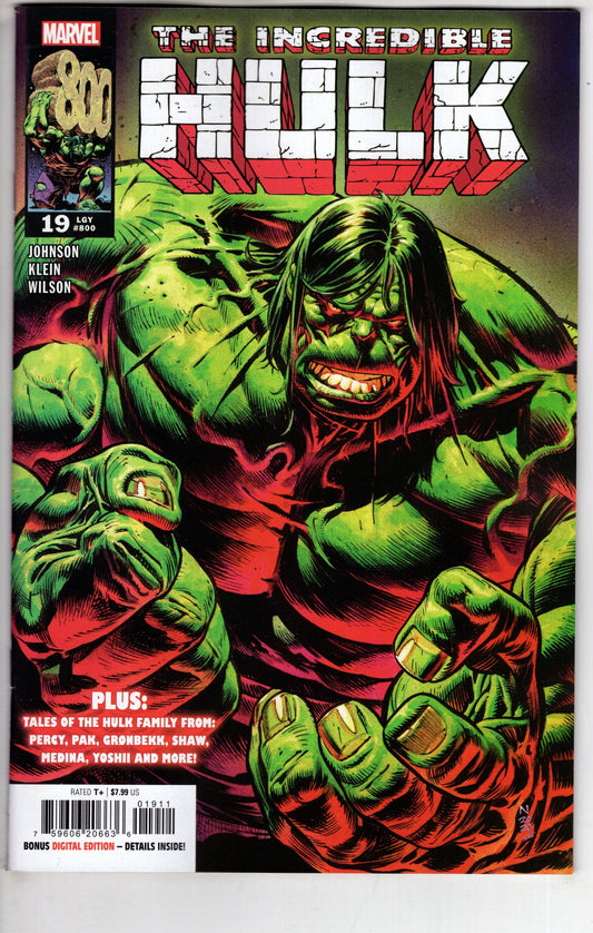 MARVEL PRH COMIC BOOK INCREDIBLE HULK #19