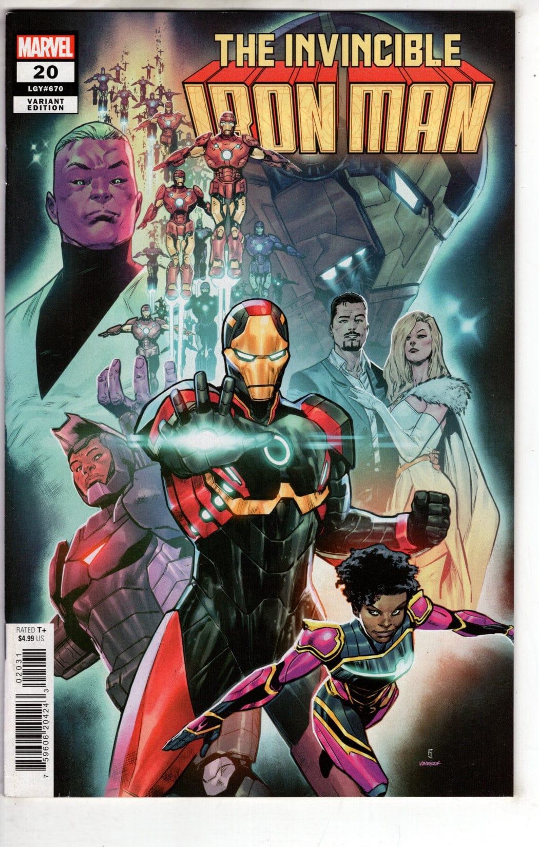 MARVEL PRH COMIC BOOK Invincible Iron Man #20 Juan Frigeri Variant (VF/NM)