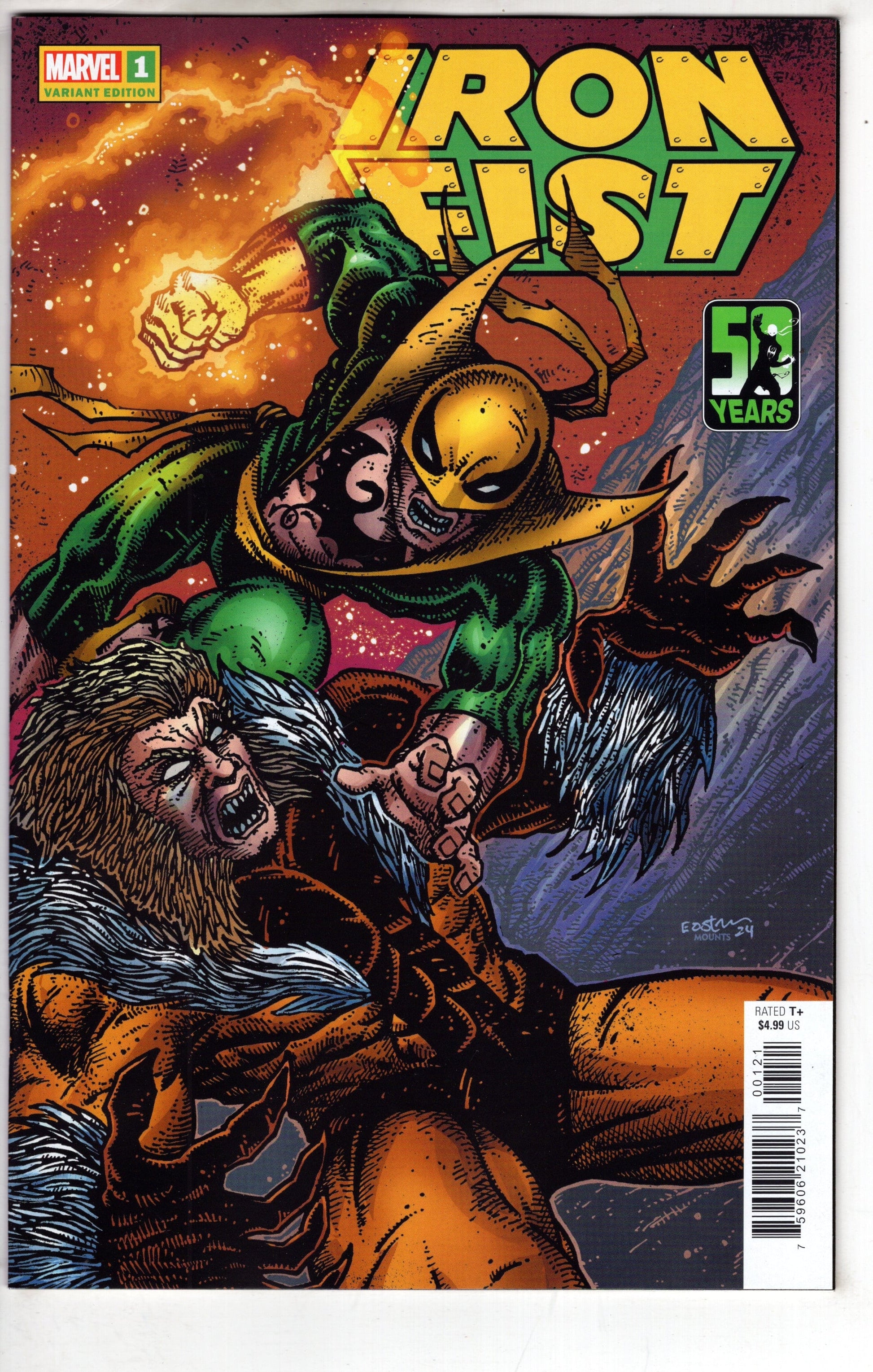 MARVEL PRH COMIC BOOK IRON FIST 50TH ANN SPECIAL #1 KEVIN EASTMAN VAR
