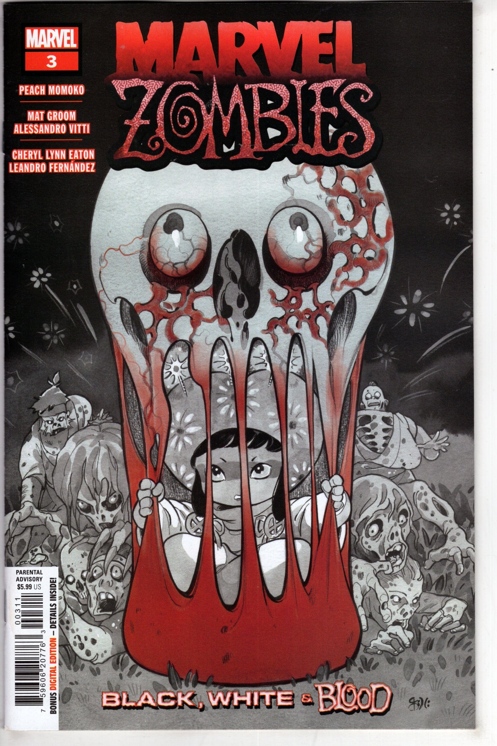 MARVEL PRH COMIC BOOK MARVEL ZOMBIES BLACK WHITE BLOOD #3