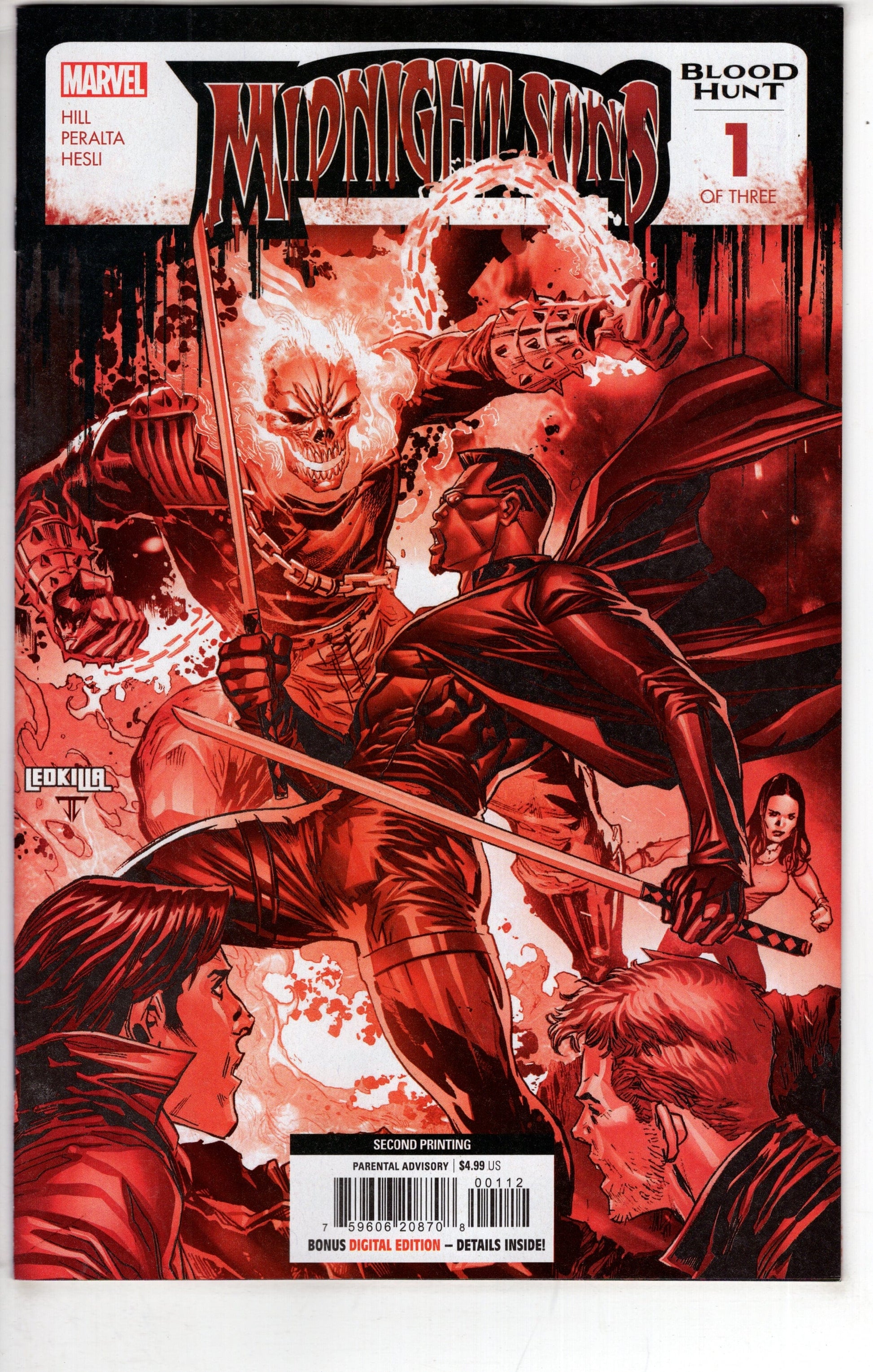 MARVEL PRH COMIC BOOK MIDNIGHT SONS BLOOD HUNT #1 (OF 3) 2ND PTG BLOOD SOAKED VAR