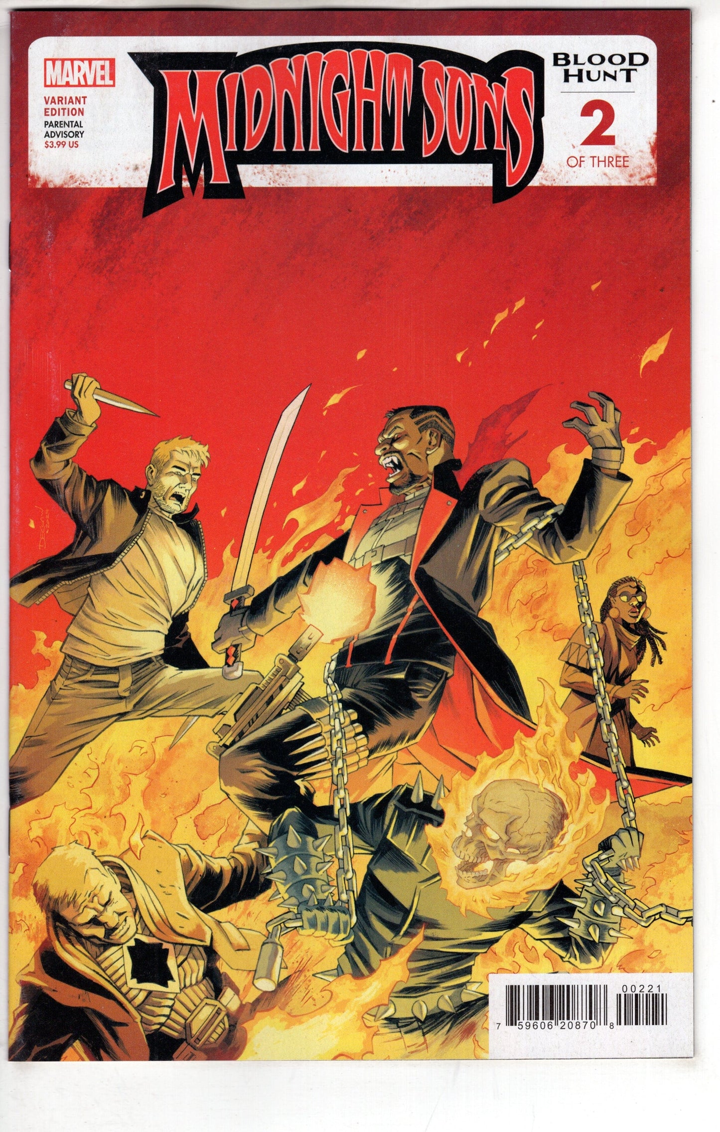 MARVEL PRH COMIC BOOK MIDNIGHT SONS BLOOD HUNT #2 DECLAN SHALVEY VARIANT