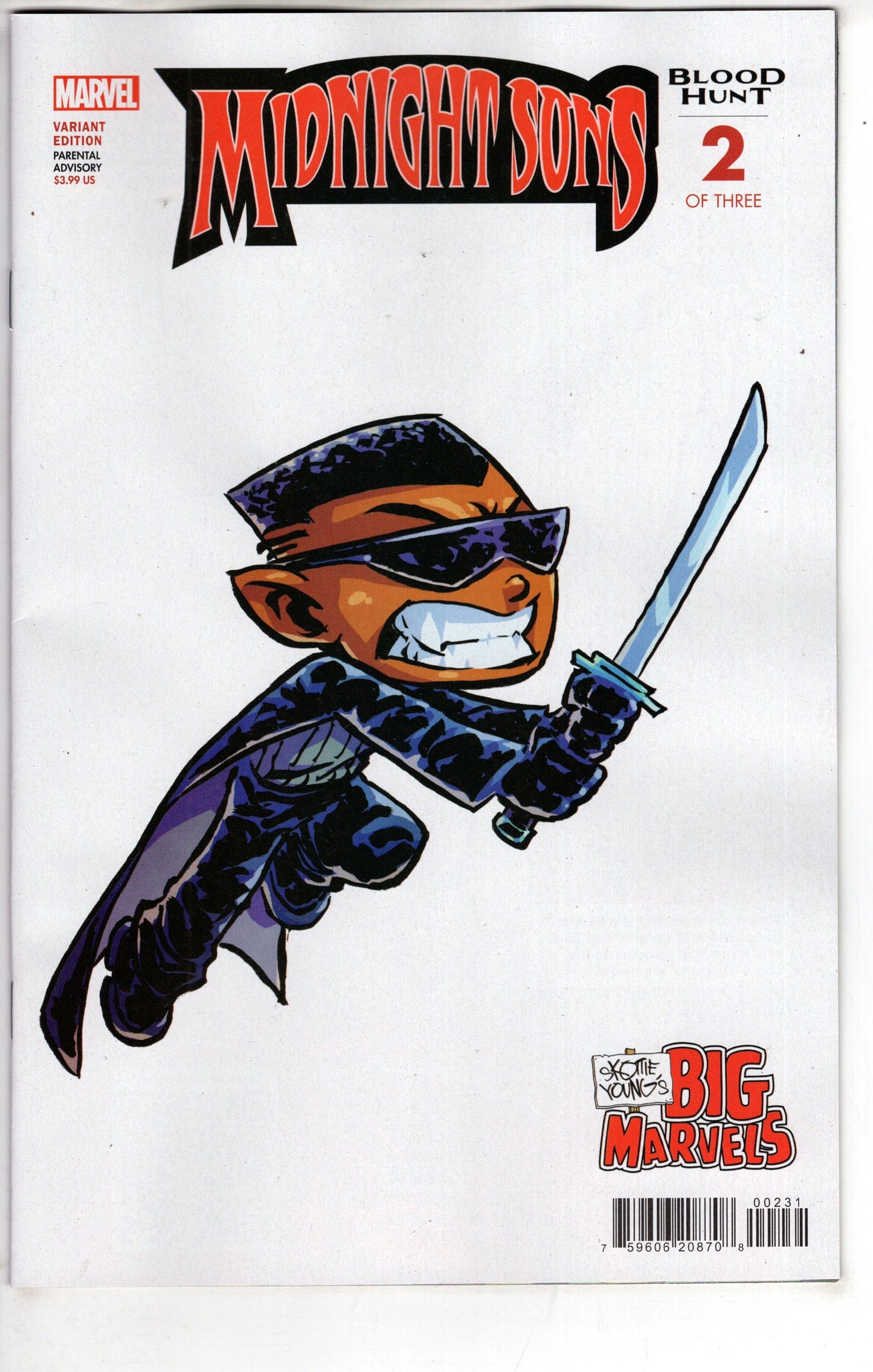 MARVEL PRH COMIC BOOK MIDNIGHT SONS BLOOD HUNT #2 SKOTTIE YOUNG BIG MARVEL VARIANT