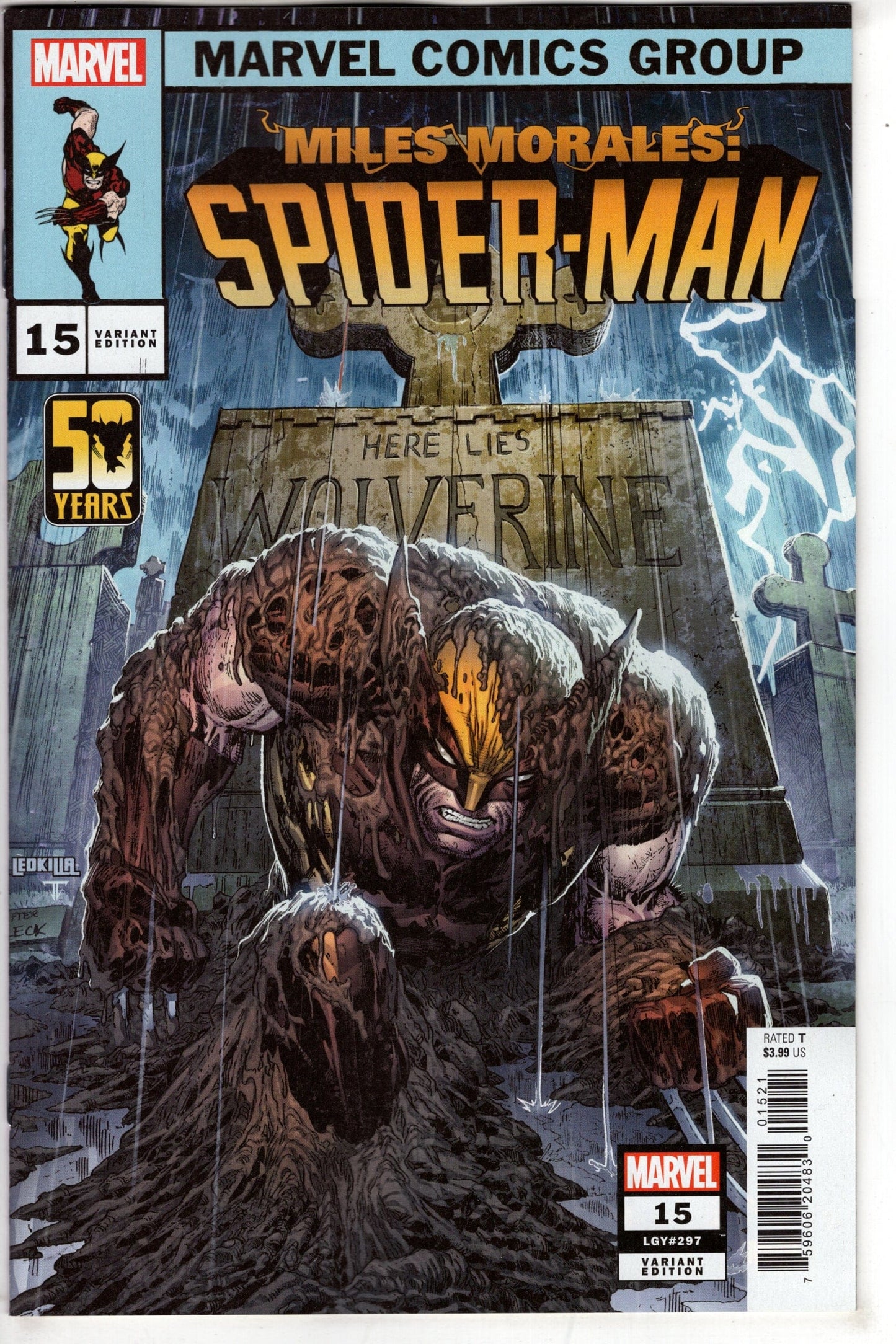 MARVEL PRH COMIC BOOK MILES MORALES SPIDER-MAN #15 KEN LASHLEY WOLVERINE VAR