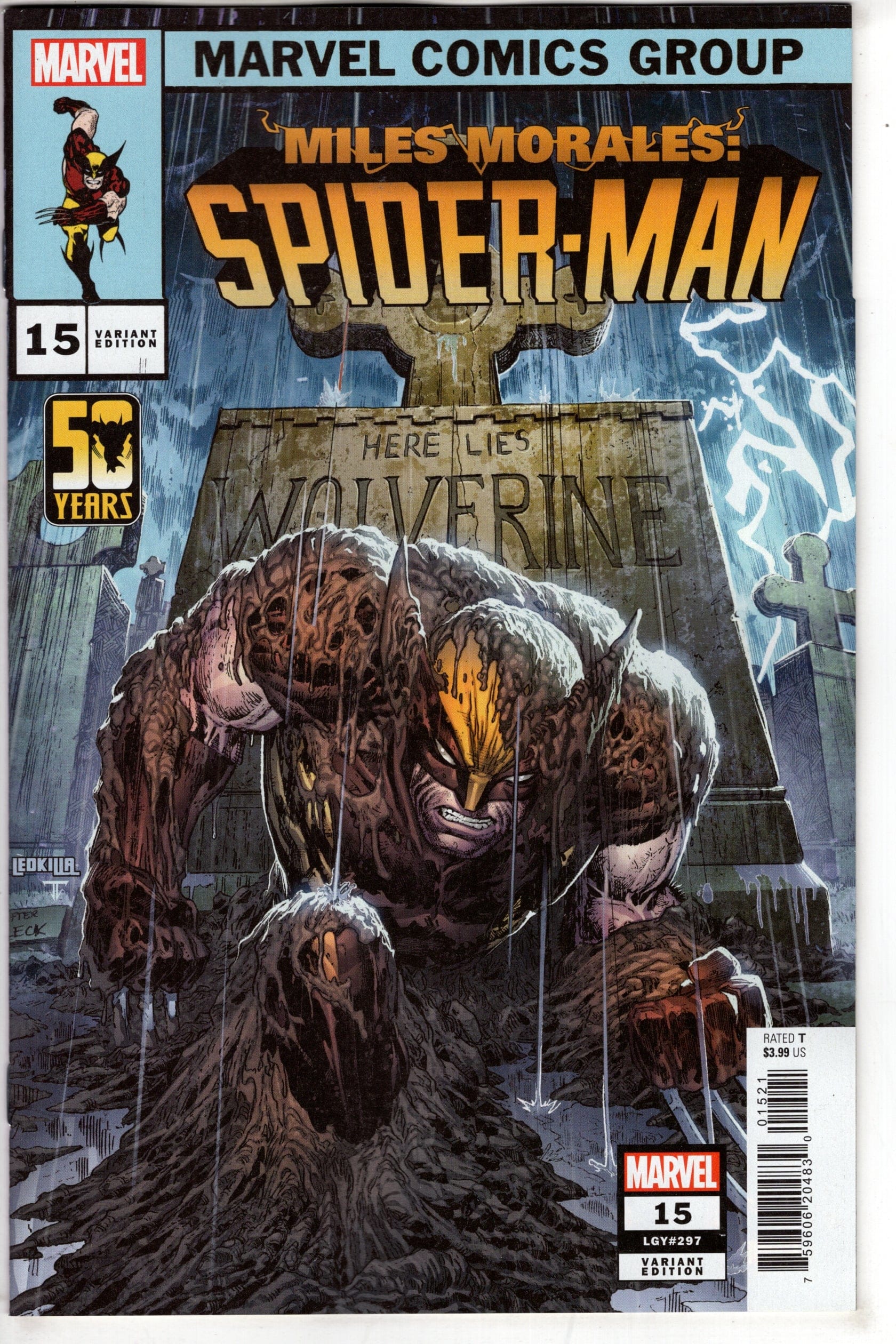 MARVEL PRH COMIC BOOK MILES MORALES SPIDER-MAN #15 KEN LASHLEY WOLVERINE VAR